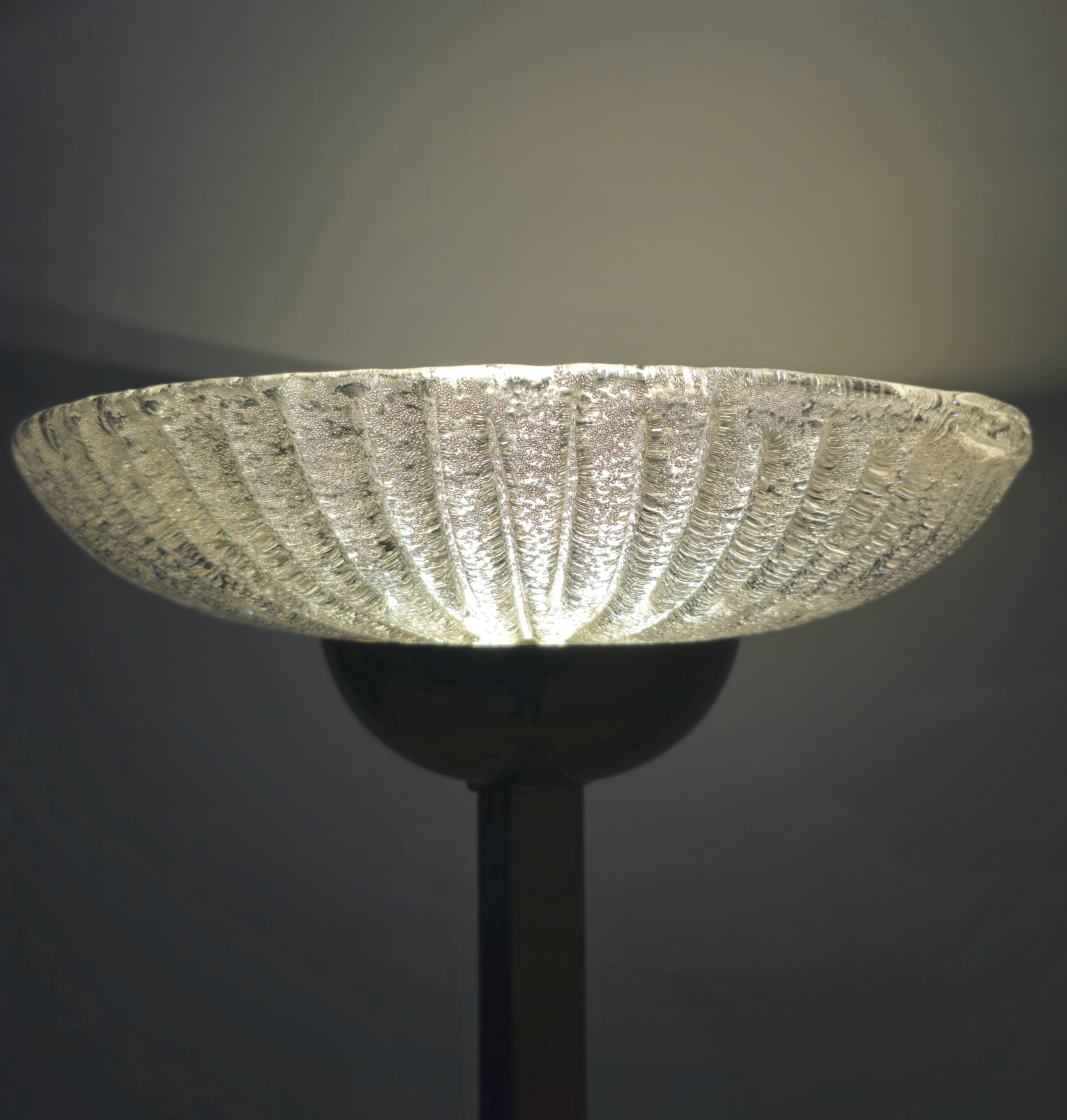 Floor Lamp Brass Murano and Marble Design Italy 1970s Mid-Century Modern For Sale 9