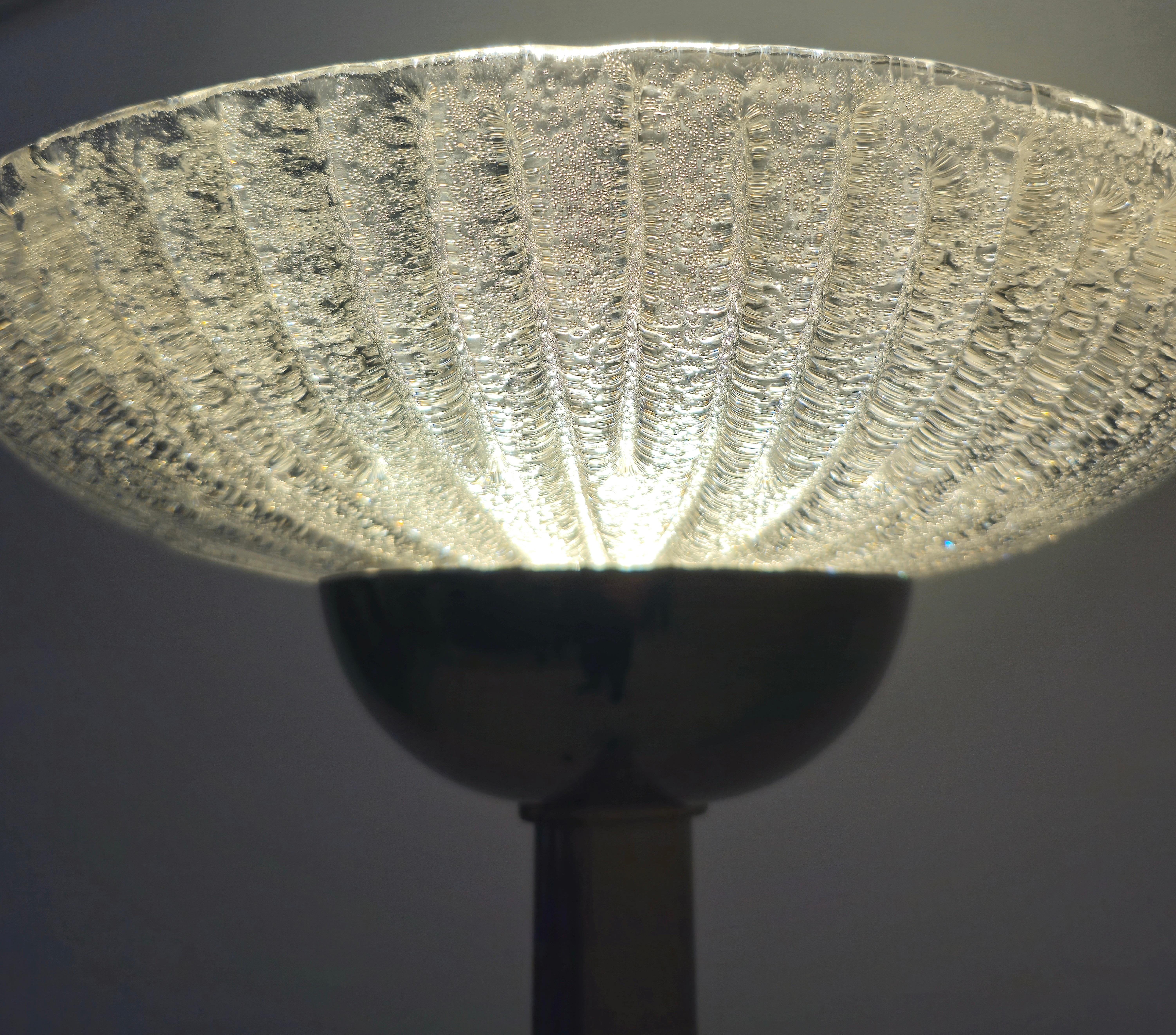 Floor Lamp Brass Murano and Marble Design Italy 1970s Mid-Century Modern For Sale 1