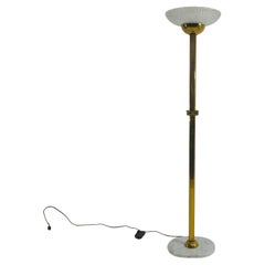 Stehlampe aus Messing, Murano und Marmor, Italien, 1970er Jahre, Moderne der Mitte des Jahrhunderts