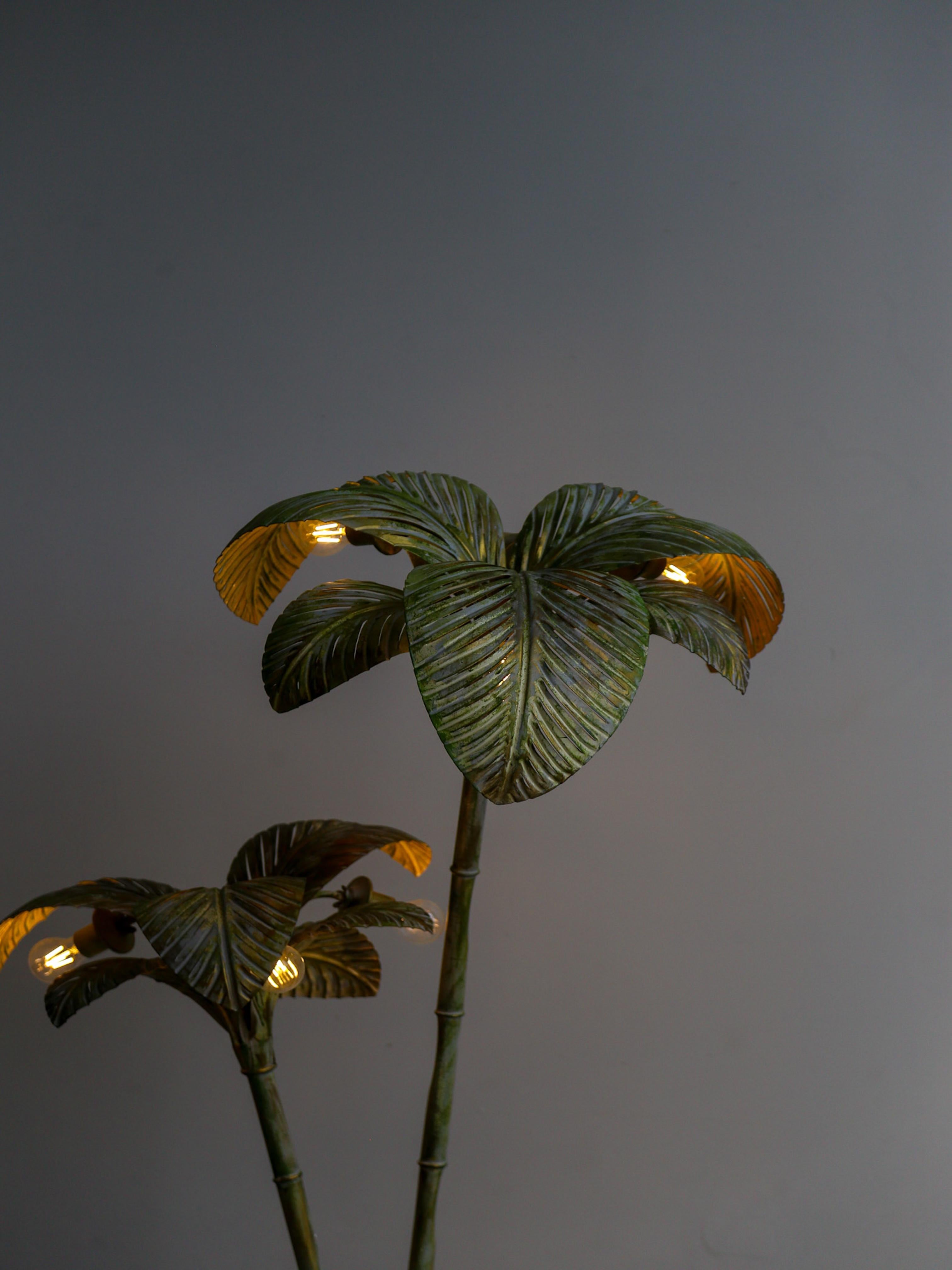 Stehlampe, Palmenbaum aus Messing von Sergio Terzani, 1970er Jahre im Angebot 2