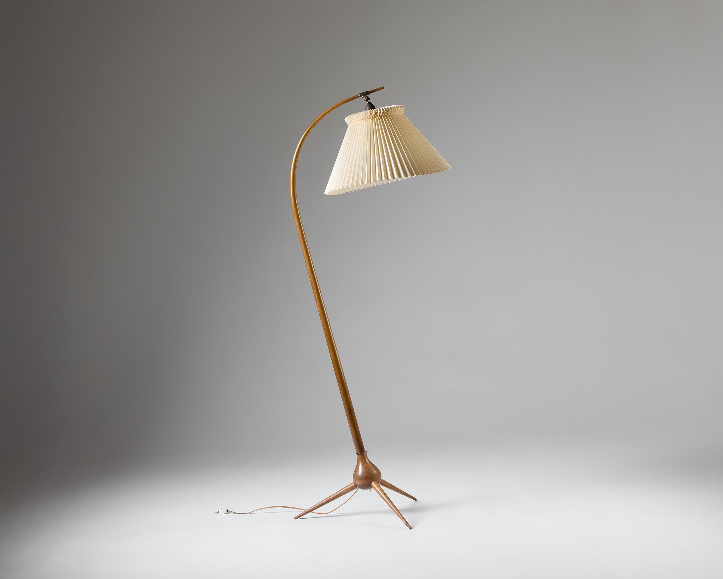 Danish Floor lamp 'Bridge' Designed by Severin Hansen Jr for Haslev M�öbler Denmark For Sale