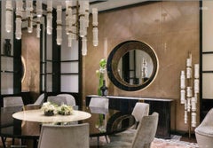 Floor Lamp Bronzed Metal Frame Elemts Antique Bronze Finish Decorated by Hand