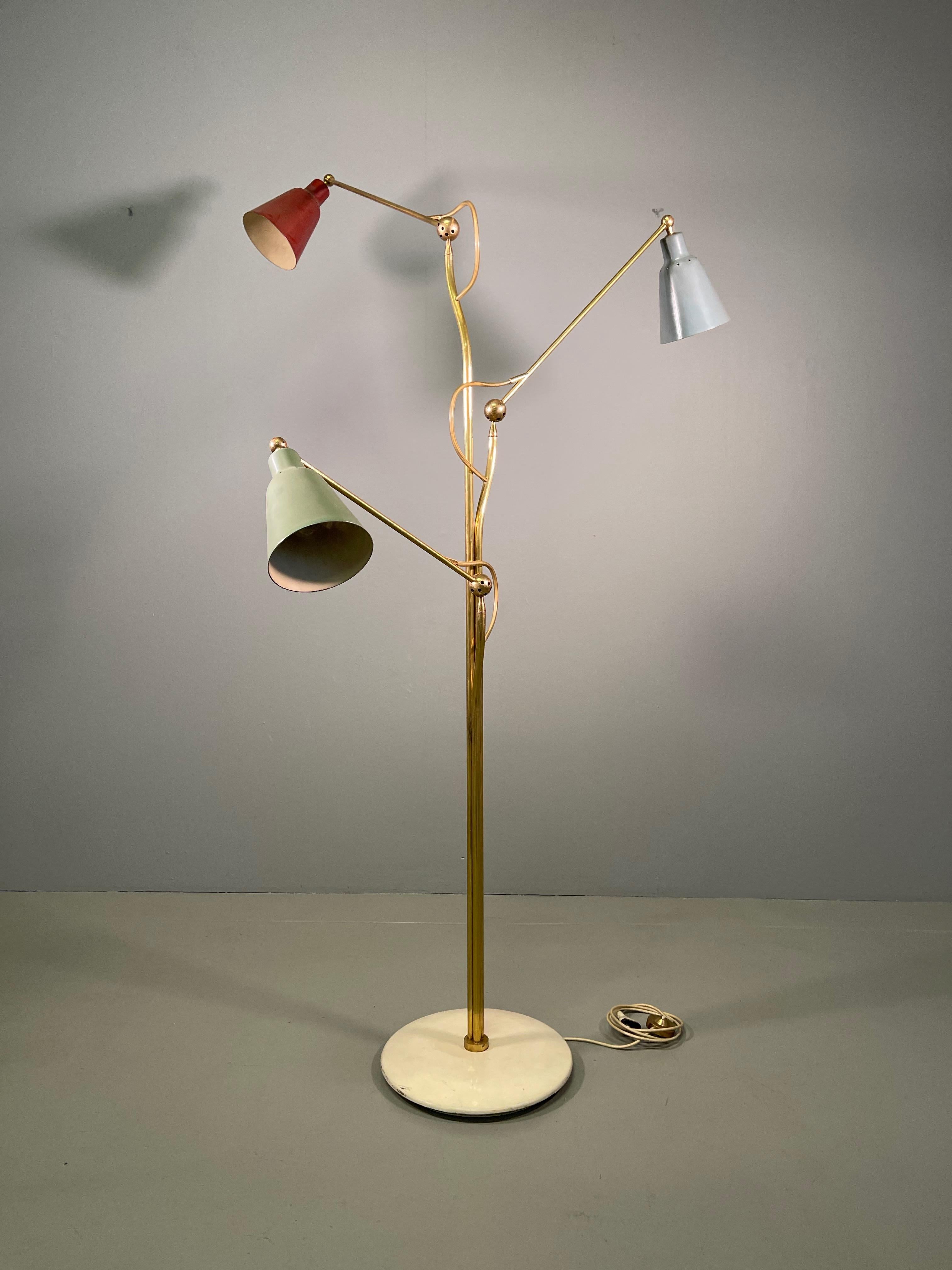 Mid-Century Modern Floor Lamp by Angelo Lelii for Arredoluce For Sale