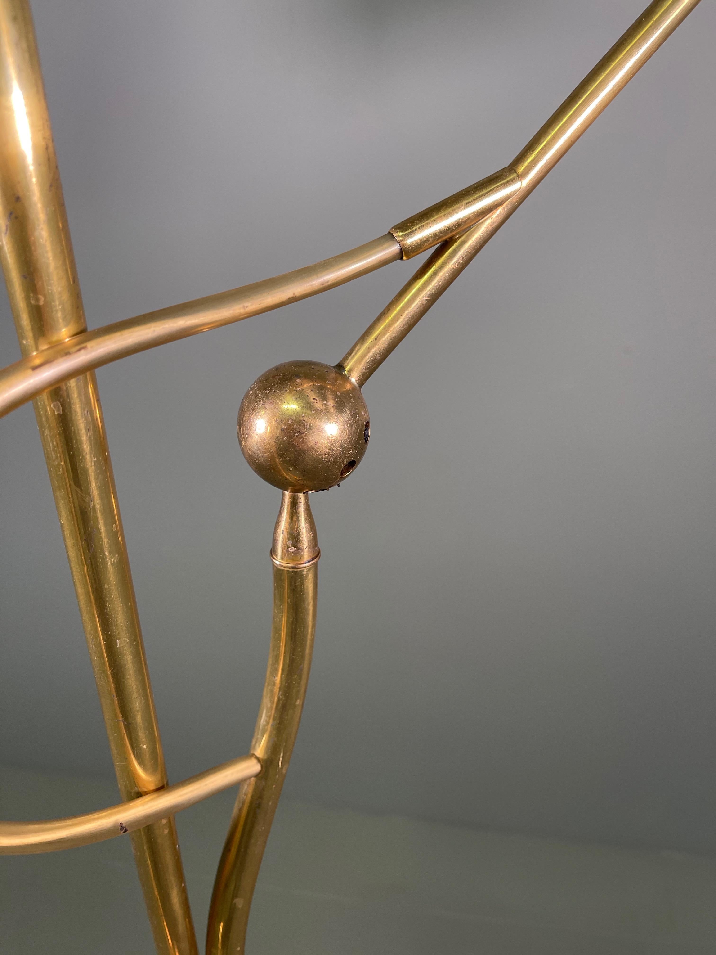 Brass Floor Lamp by Angelo Lelii for Arredoluce For Sale