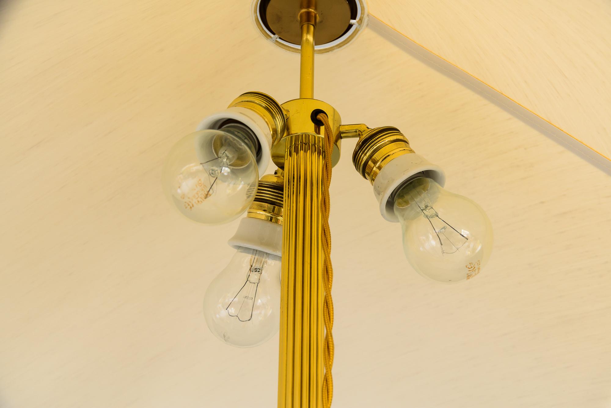 Brass Floor lamp by Bakalowits vienna around 1950s For Sale