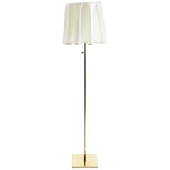 Floor Lamp by Bergboms, Sweden in Brass and Fabric