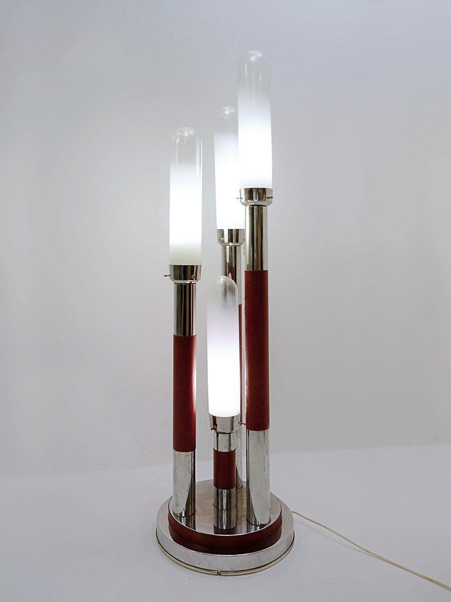 Mid-Century moderno Lampada da terra di Carlo Nason per Mazzega, Italia, anni '70 in vendita