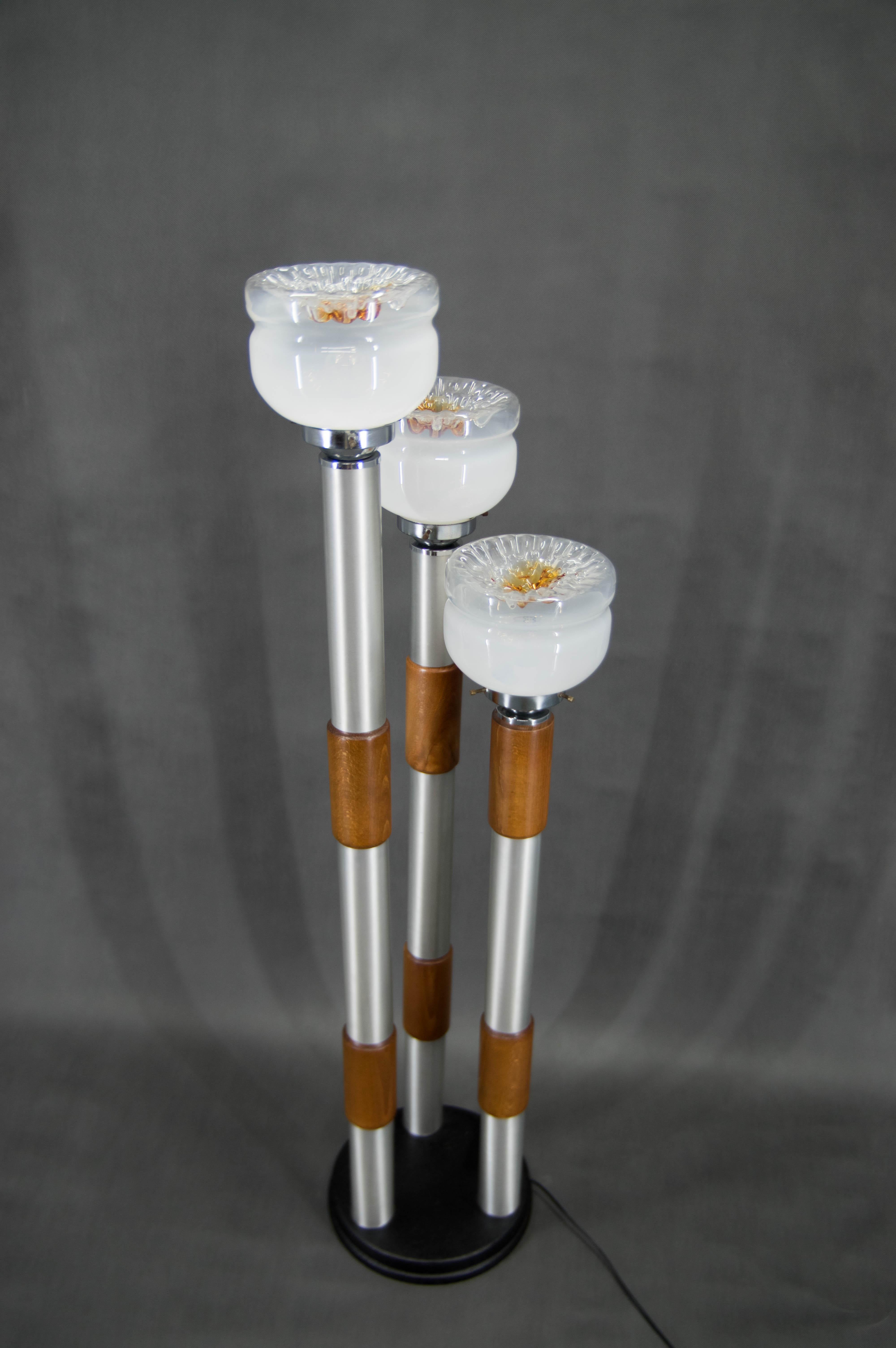 Mid-Century Modern Floor Lamp by Carlo Nason for Mazzega, Murano Glass, 1970s