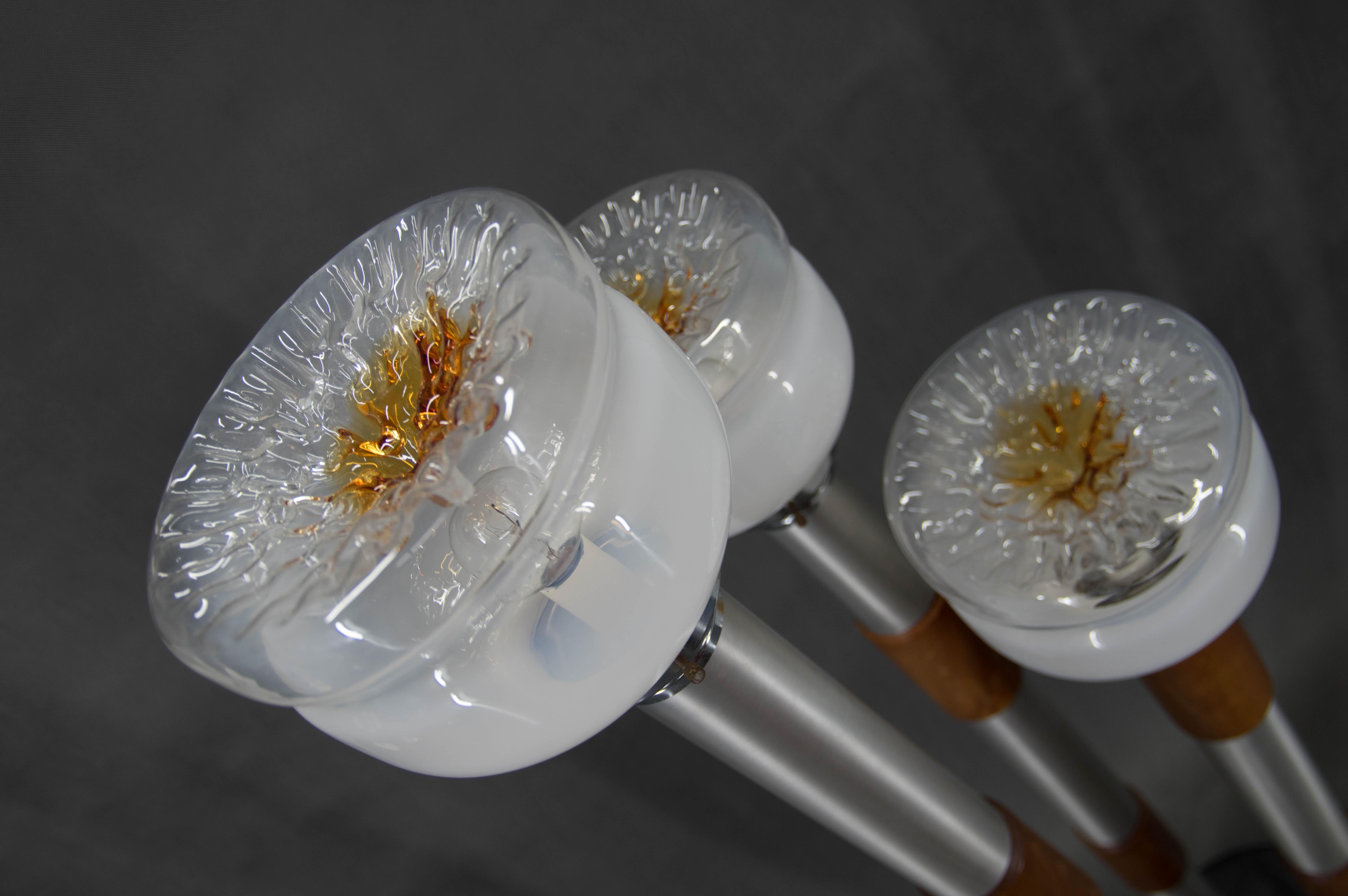 Italian Floor Lamp by Carlo Nason for Mazzega, Murano Glass, 1970s