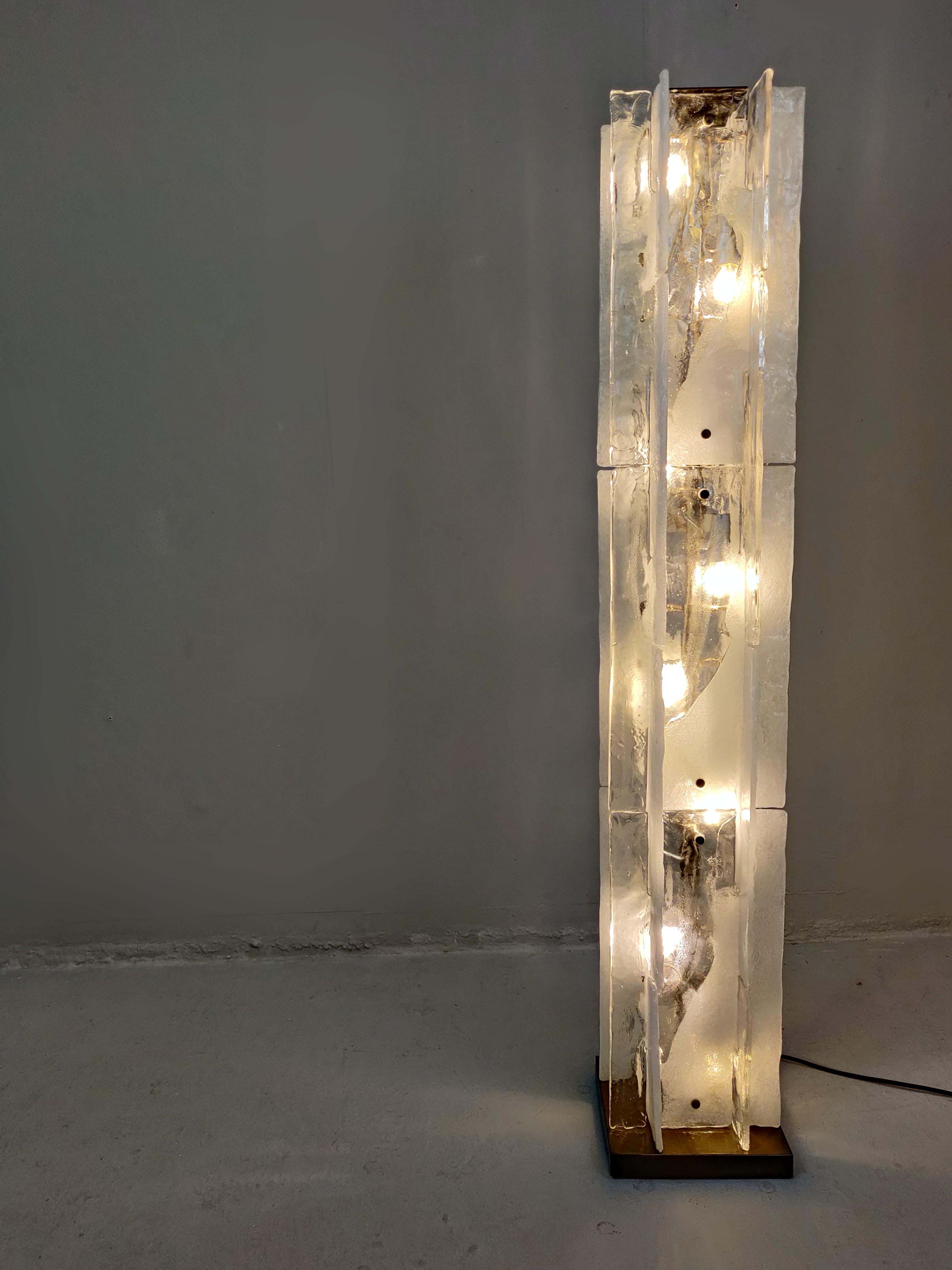 Mid-20th Century Floor Lamp by Carlo Nason for Mazzega, Murano Glass, Italy, 1960s