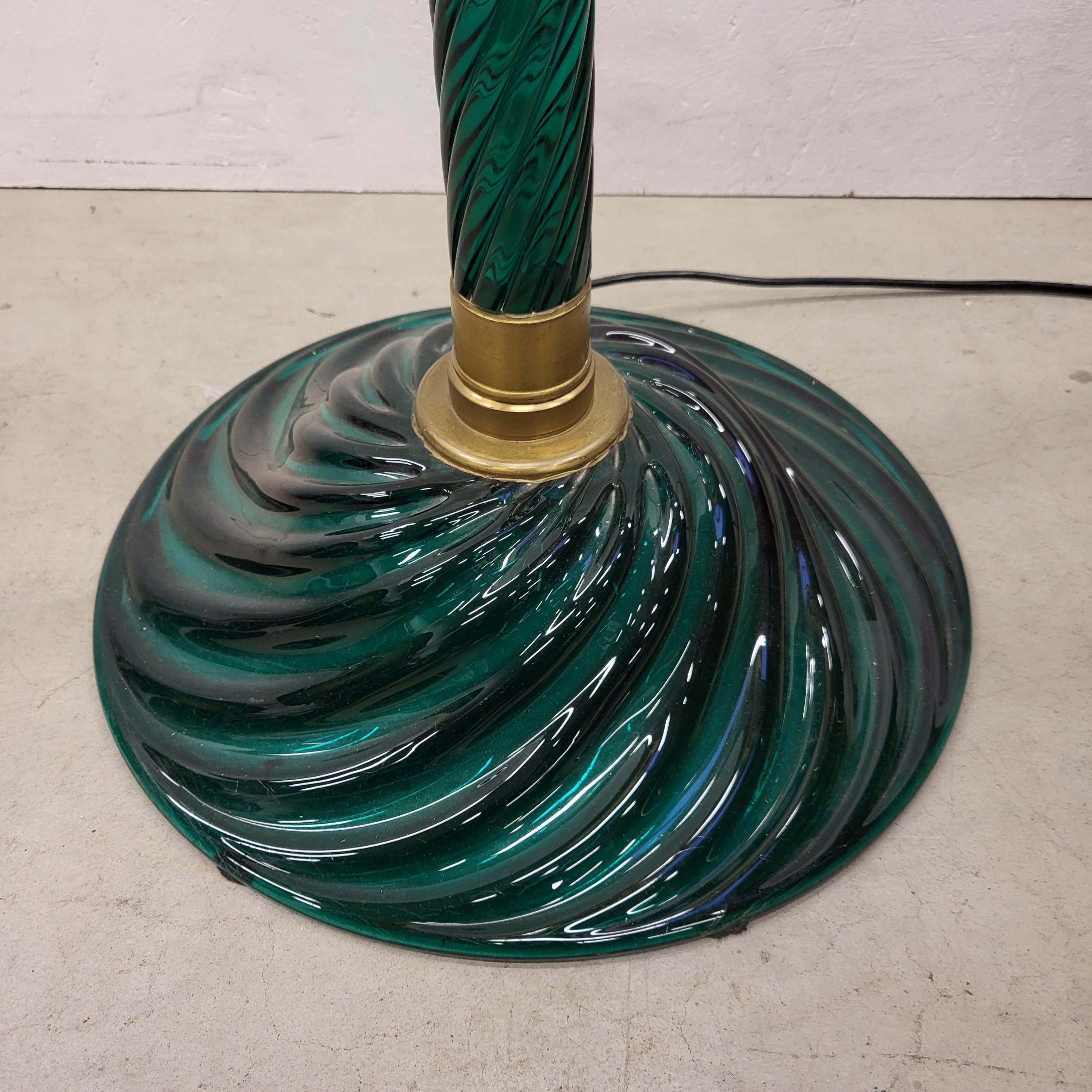 Hand-Crafted Floor Lamp by Carlo Scarpa, Venini Italy, Murano Glass 1940s