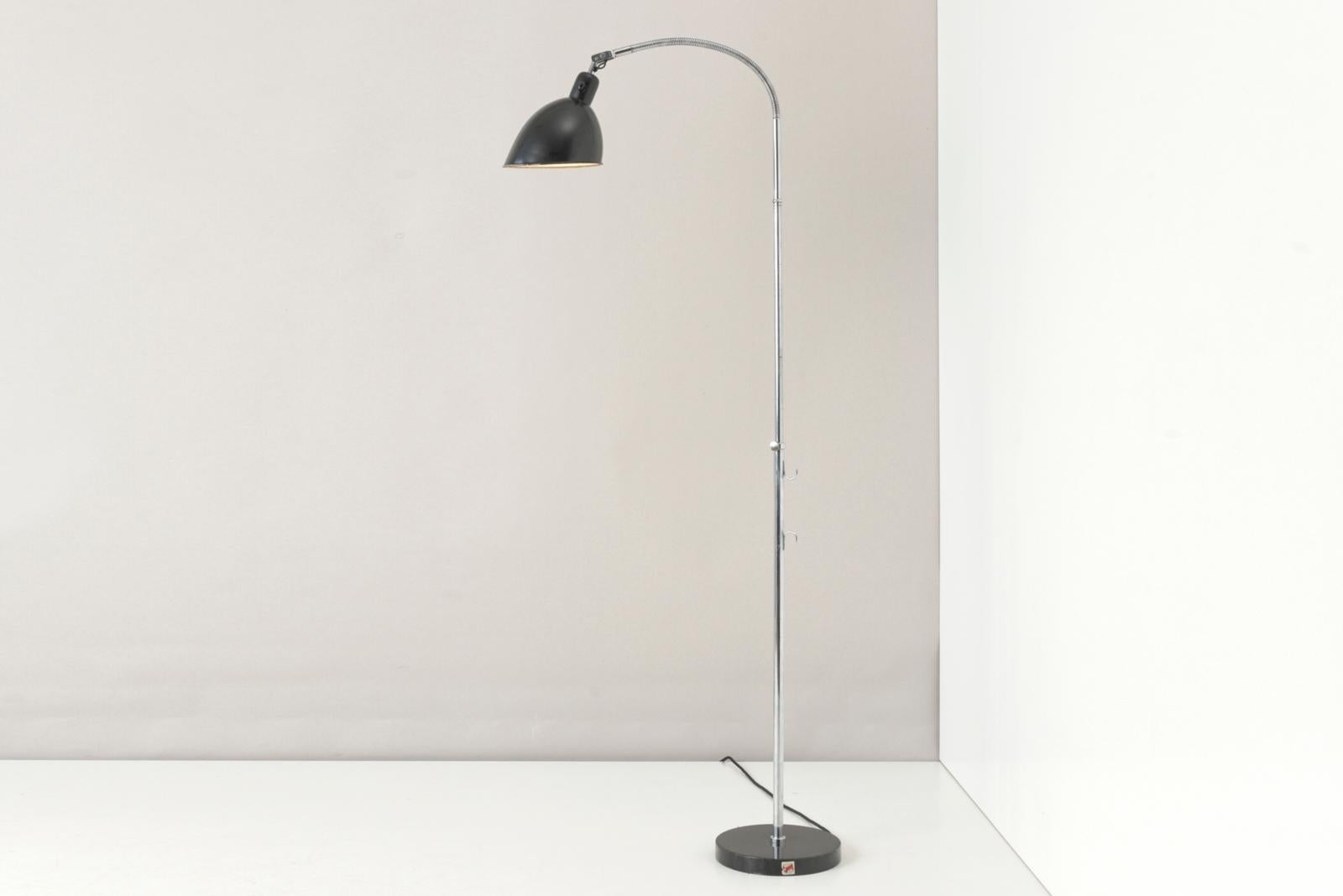Metal Floor Lamp by Christian Dell for Belmag, Switzerland - 1928 For Sale