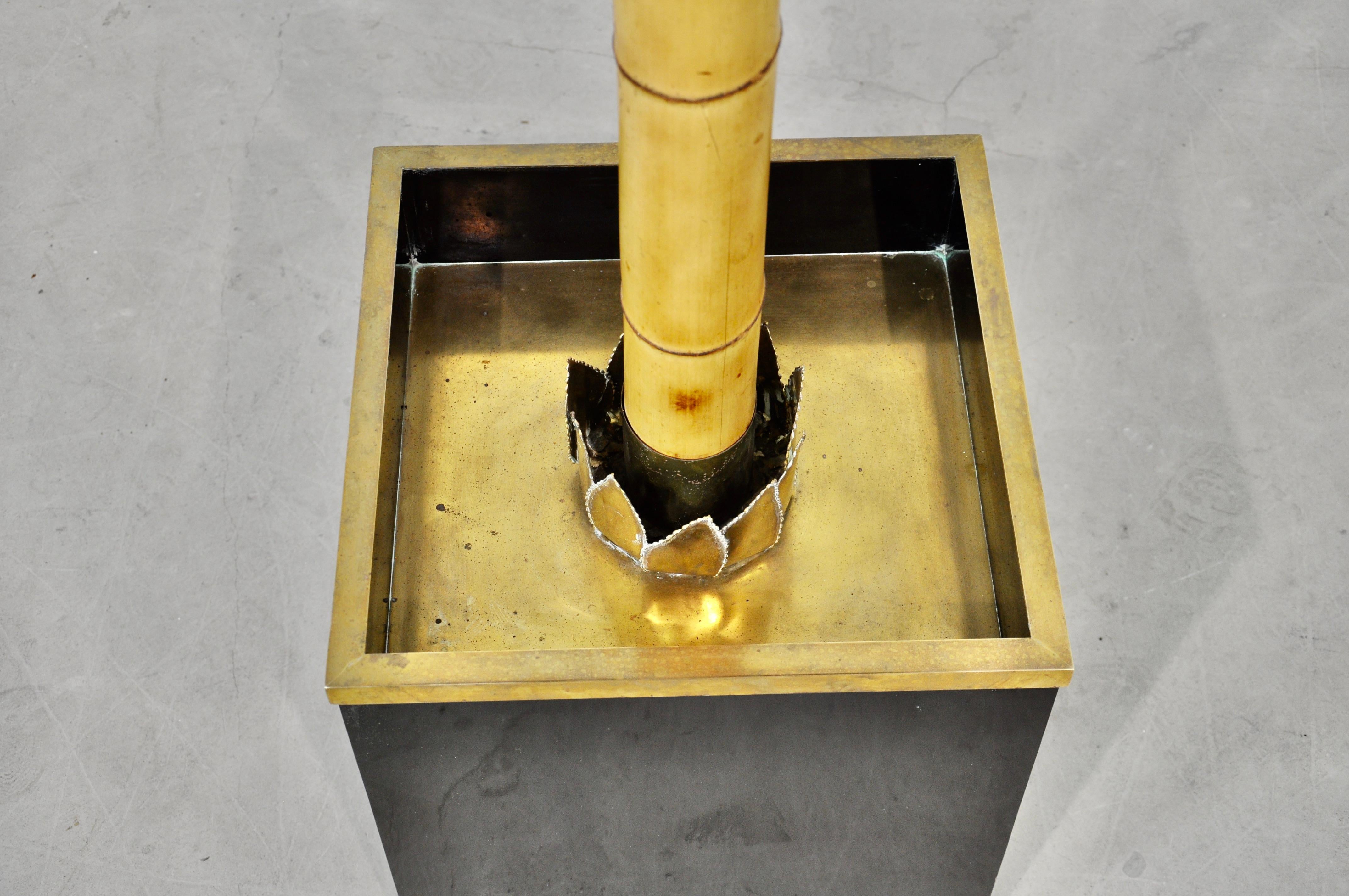 Brass Floor Lamp by Christian Techoueyres for Maison Jansen 1970s