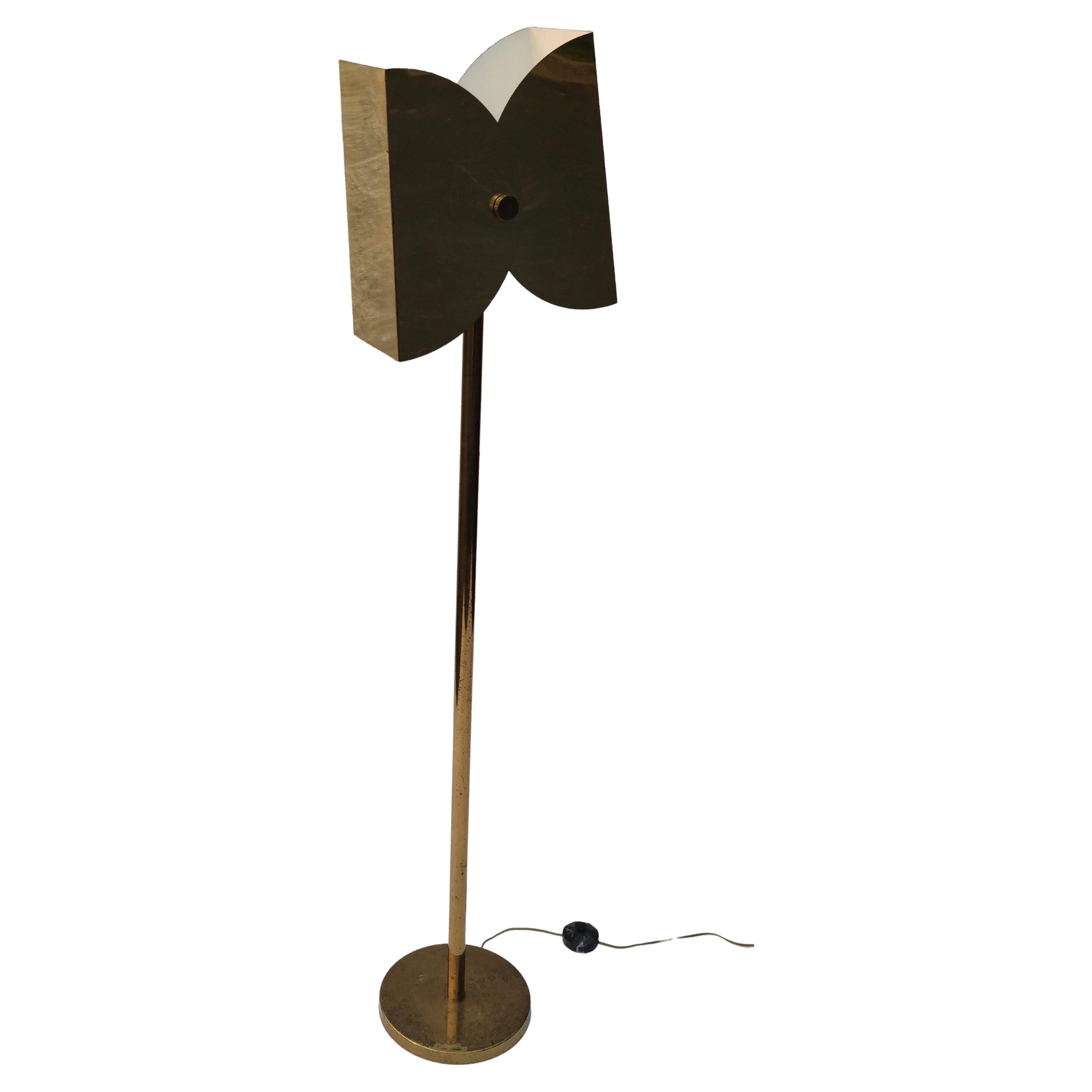 Late 20th Century Floor Lamp by Curtis Jere Brass Finish For Sale