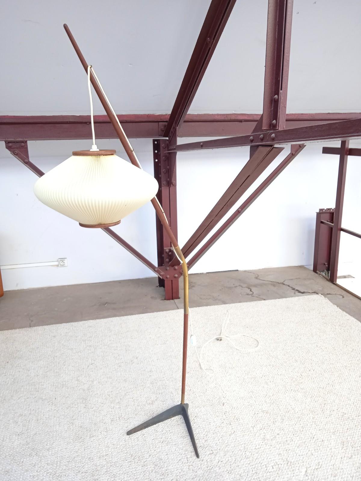 Brass Floor Lamp by Danish Designer Holm Sorensen