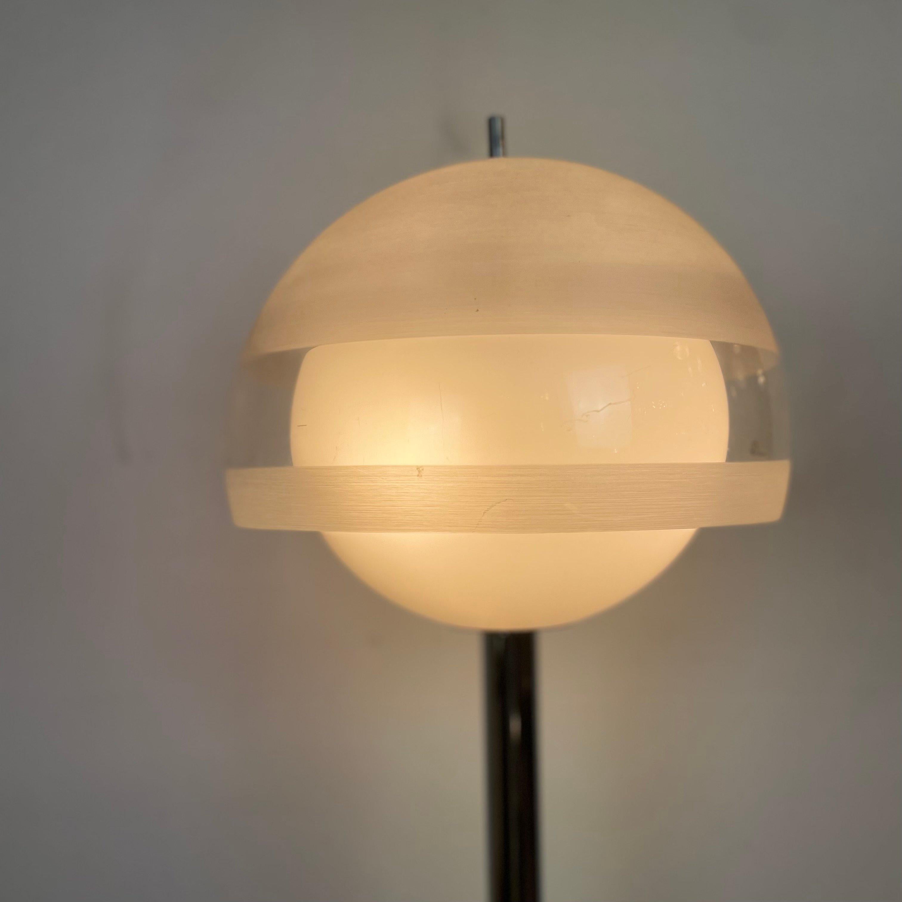 Brushed Floor Lamp by Exclusif Geve, 1970s For Sale
