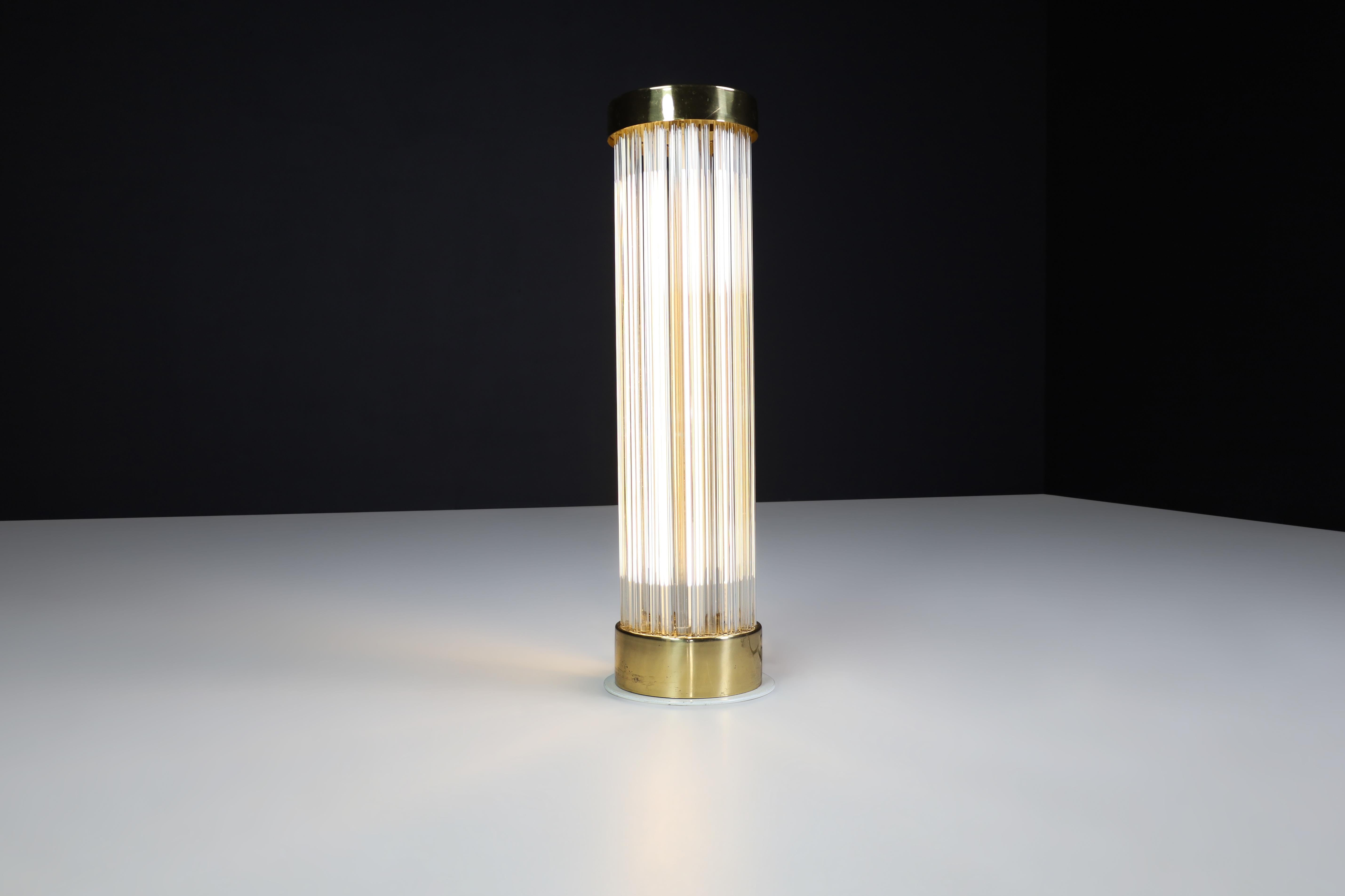 Floor Lamp by Fa. Preciosa in Kamenicky Senov, Czechoslovakia in the 1970s


Fa. Preciosa produced this fantastic lamp in Kamenicky Senov, Czechoslovakia, in the 1970s. It is constructed in sheet brass and glass rods. Thanks to its large size (70