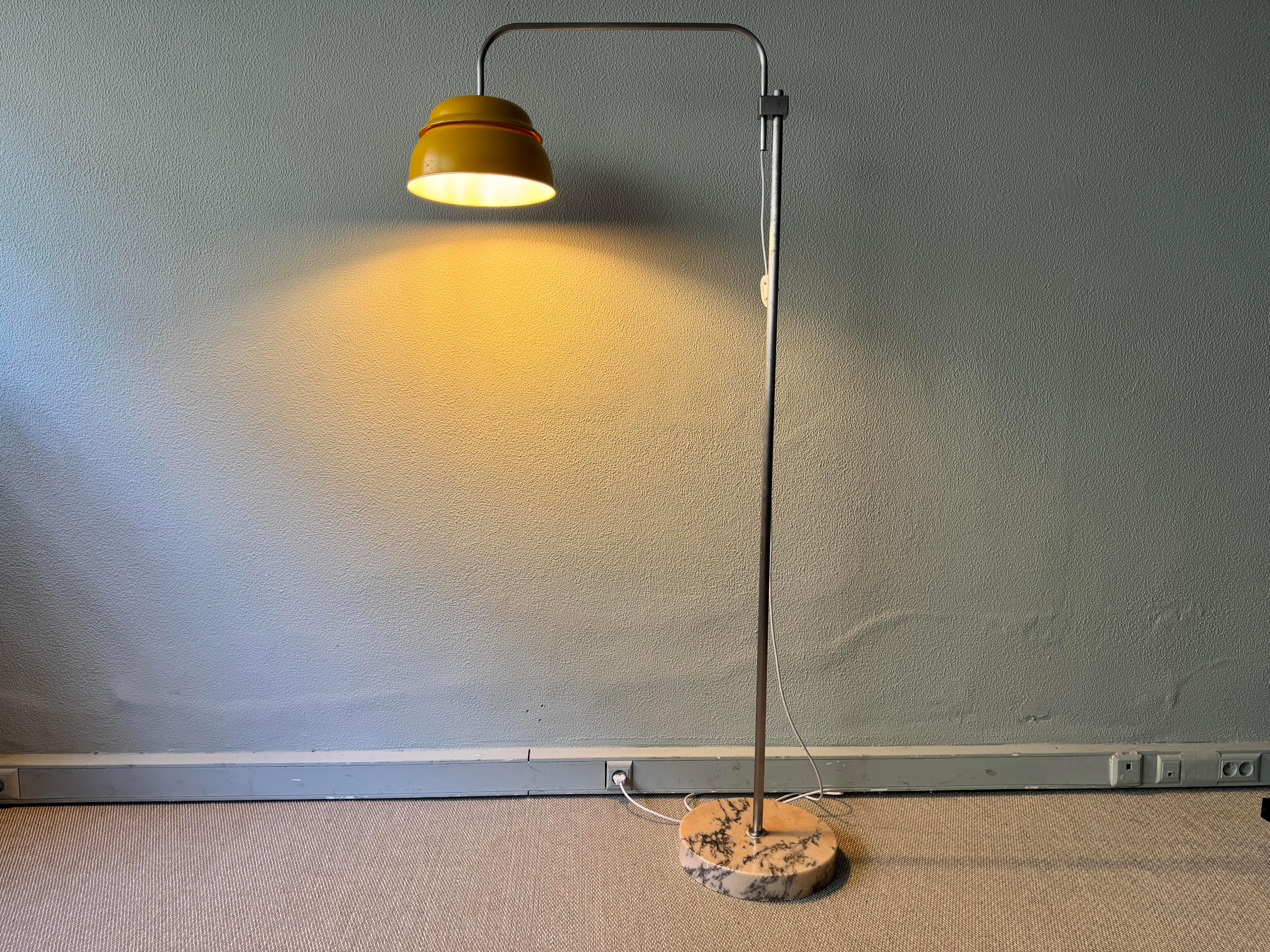 Stainless Steel Floor Lamp by Francisco Conceição Silva, Portugal 1970's