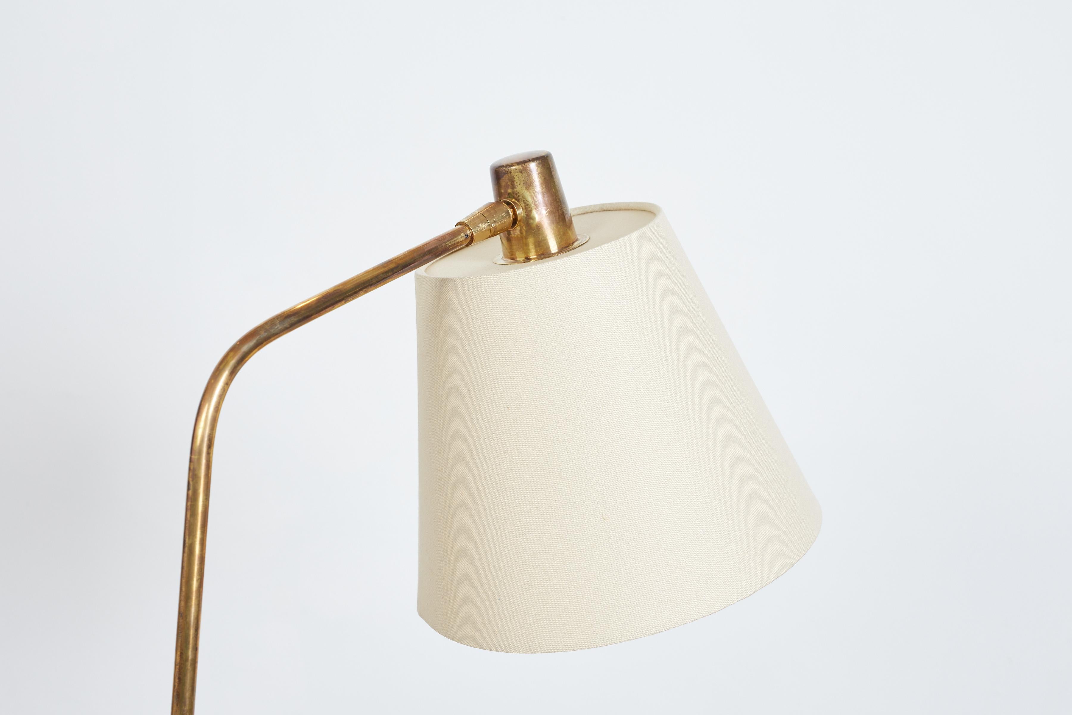 Brass Floor Lamp by G Ostuni For Sale