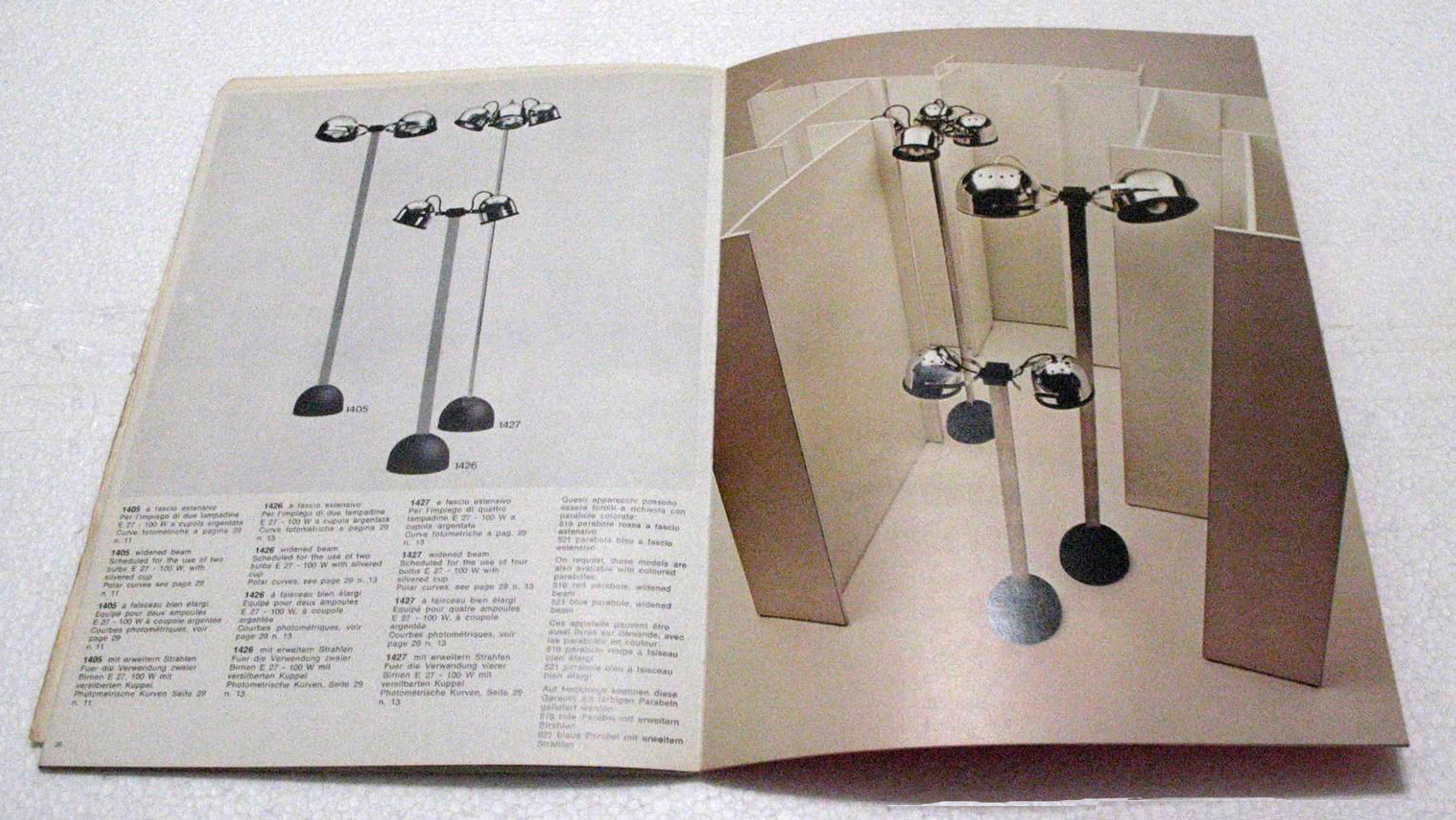 Mid-Century Modern Floor Lamp by Gae Aulenti and Livio Castiglioni for Stilnovo, Italy, 1972
