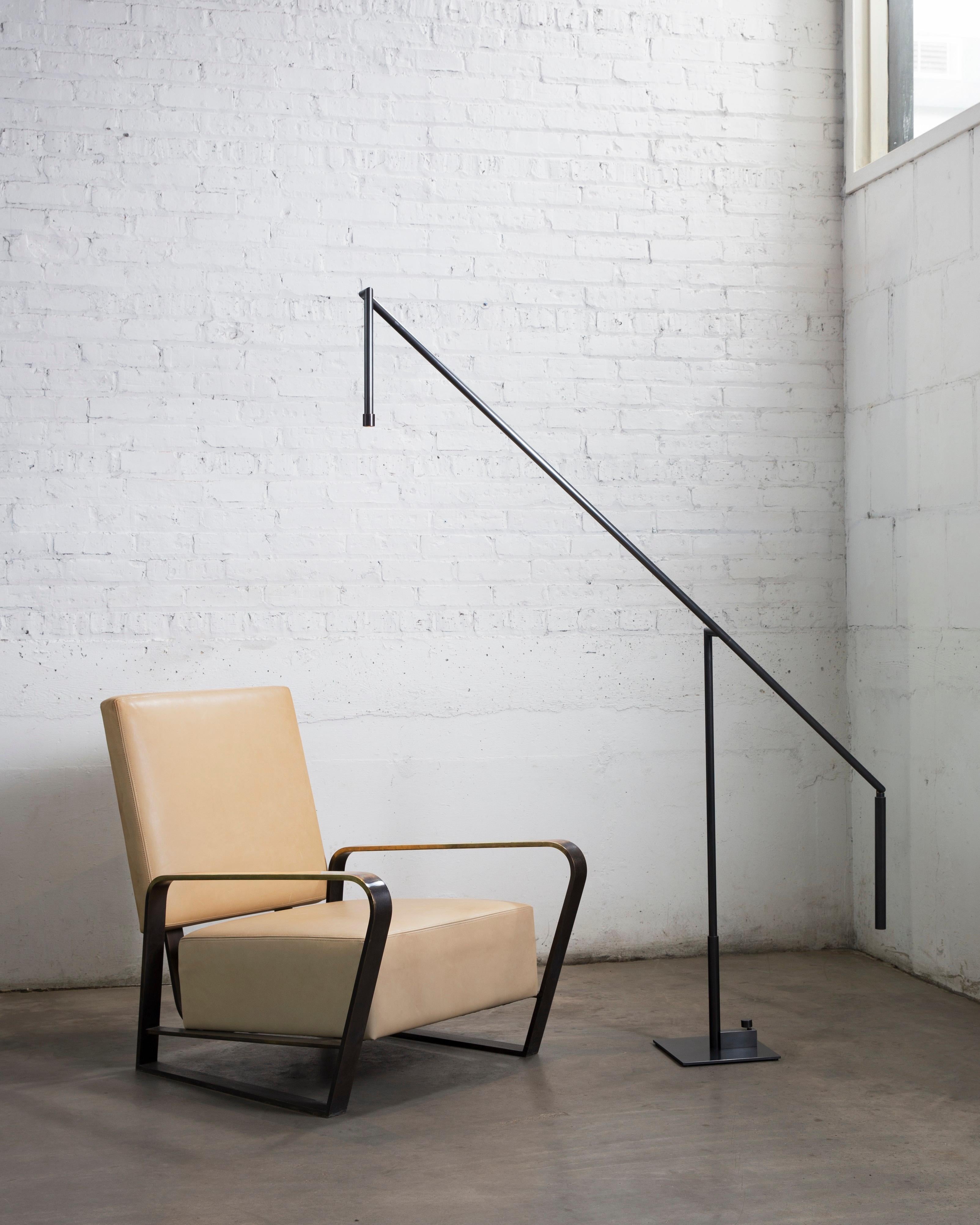 Brass Floor Lamp by Gentner Design For Sale