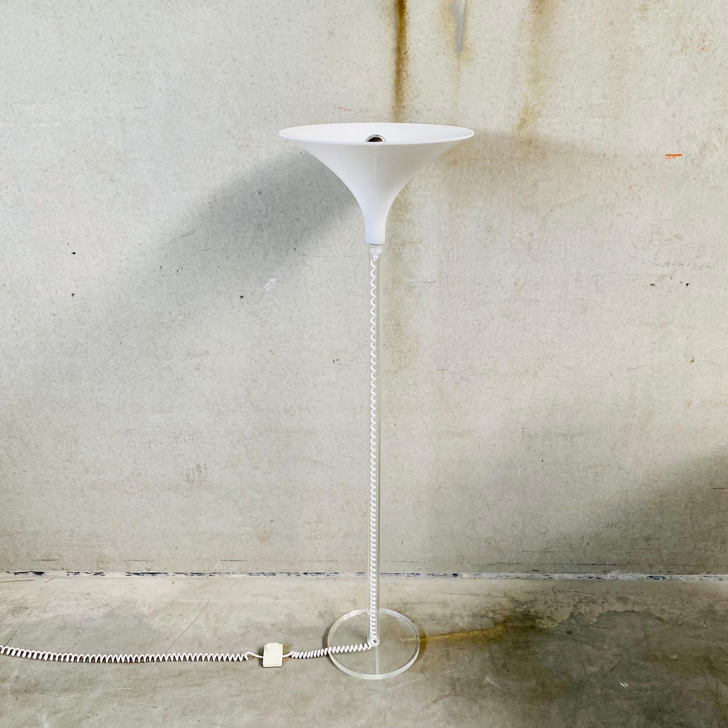 Acrylic Mid-century lucite Floor Lamp by Harco Loor, the Netherlands, 1980's For Sale