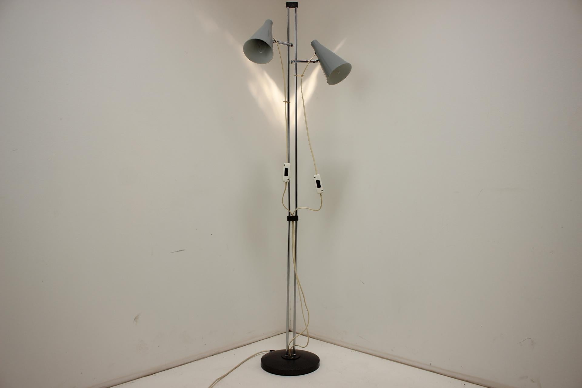 Mid-Century Modern Floor Lamp by Hurka for Lidokov , 1960s, Czechoslovakia For Sale