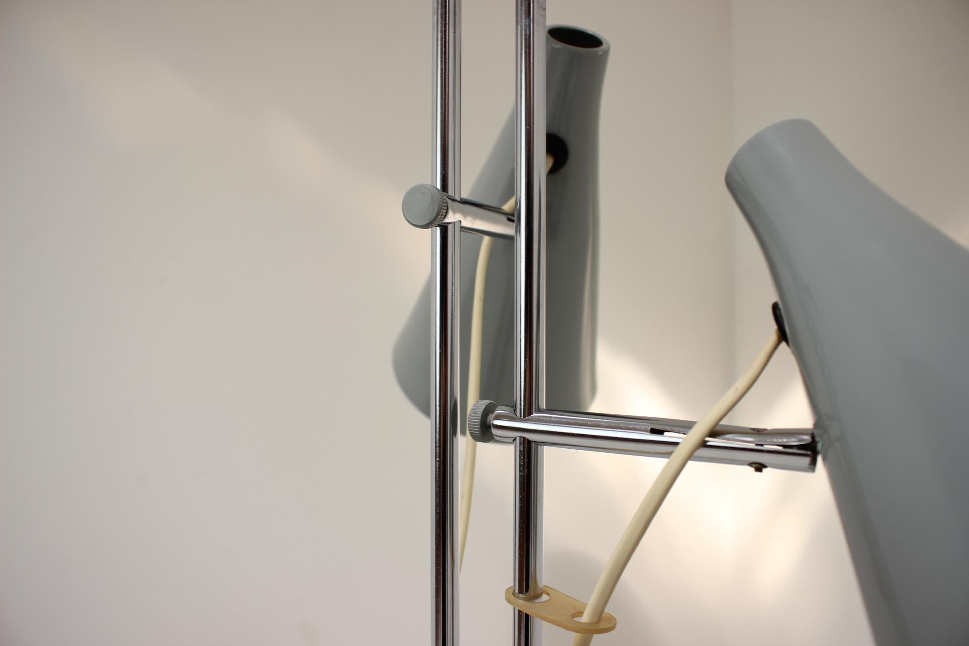 Metal Floor Lamp by Hurka for Lidokov , 1960s, Czechoslovakia For Sale