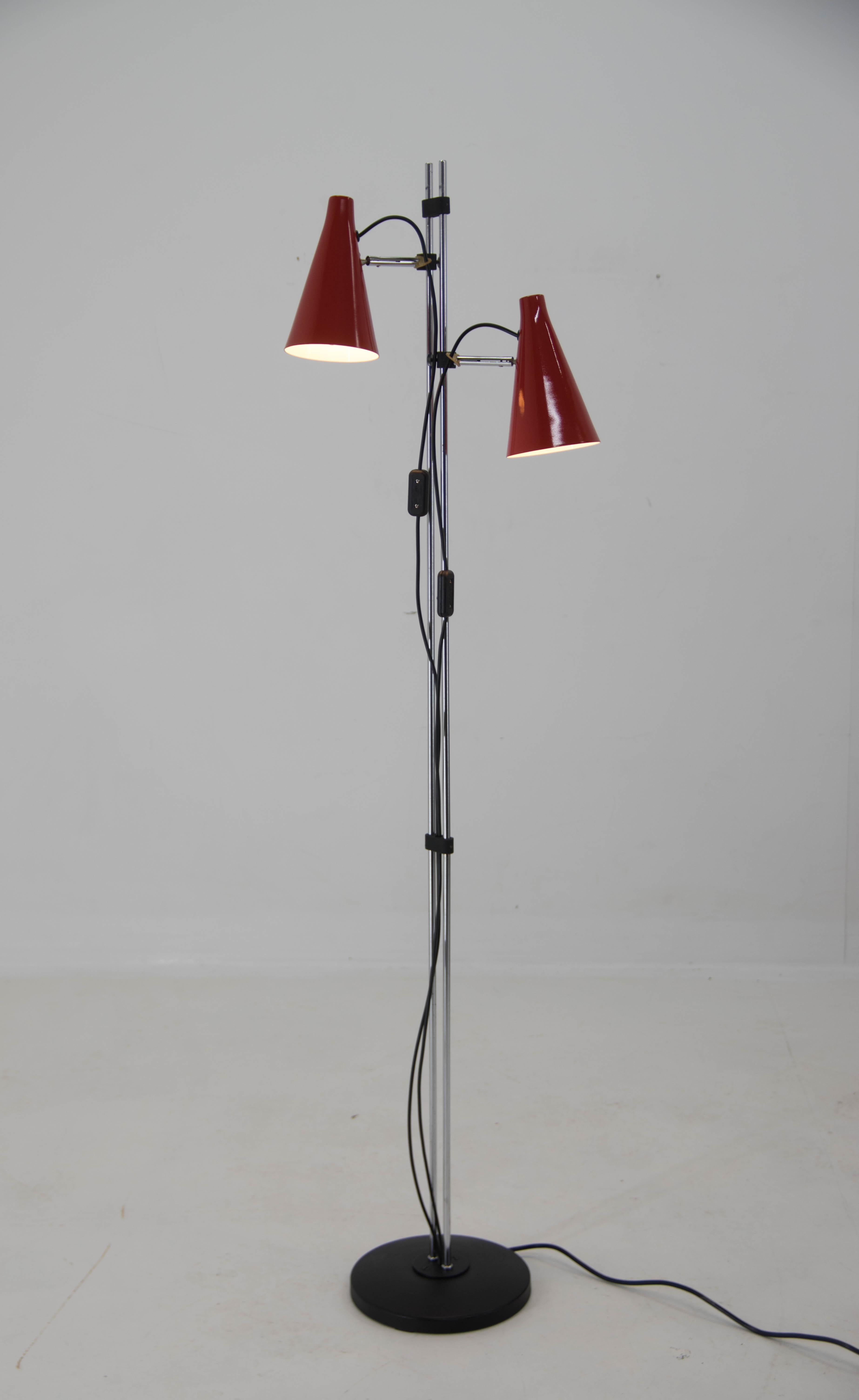 Mid-Century Modern Floor Lamp by Hurka for Lidokov in Perfect Condition, 1960s For Sale