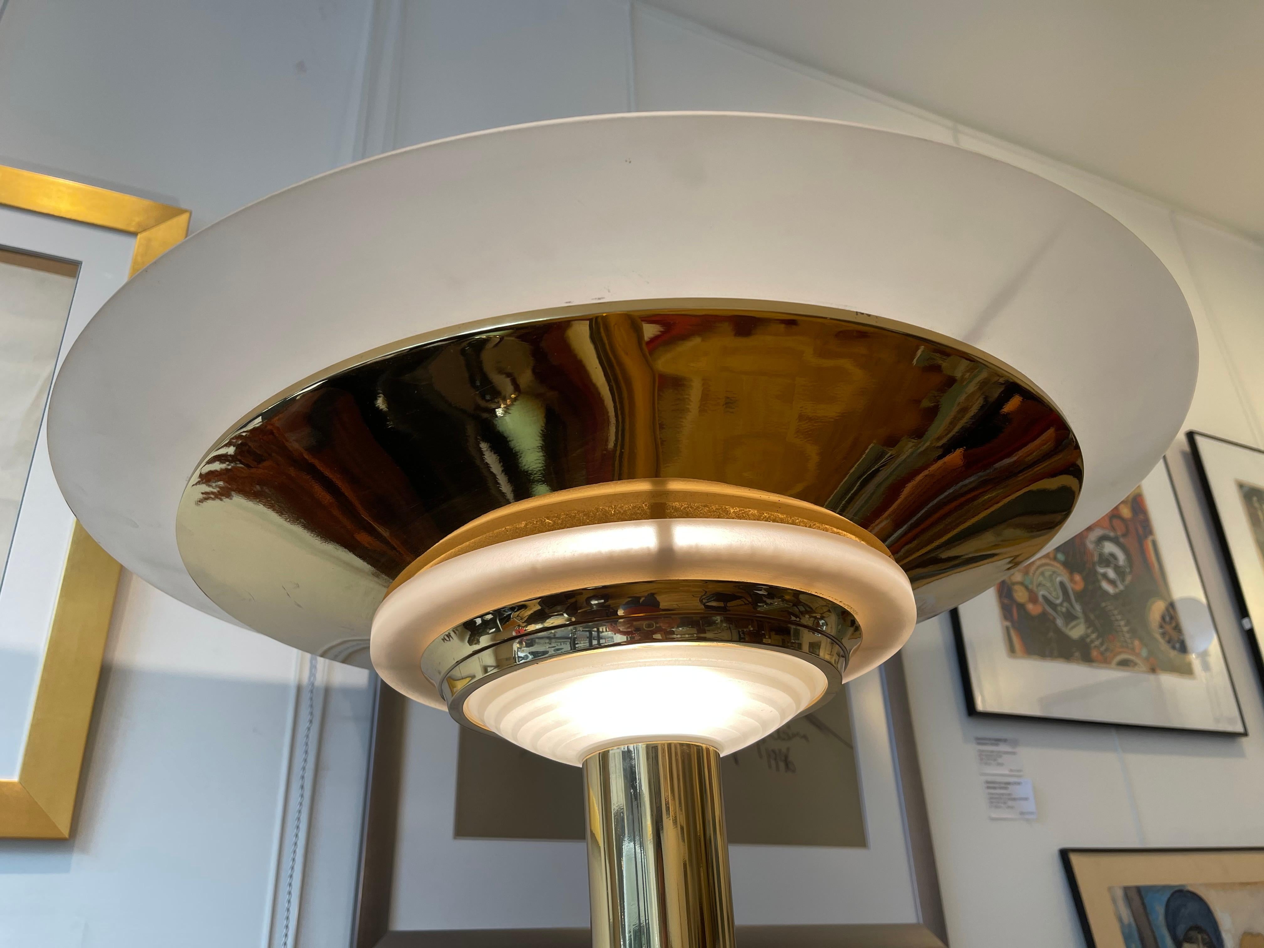 Brass Floor Lamp by Jean Perzel, France, Art Déco, 1930's