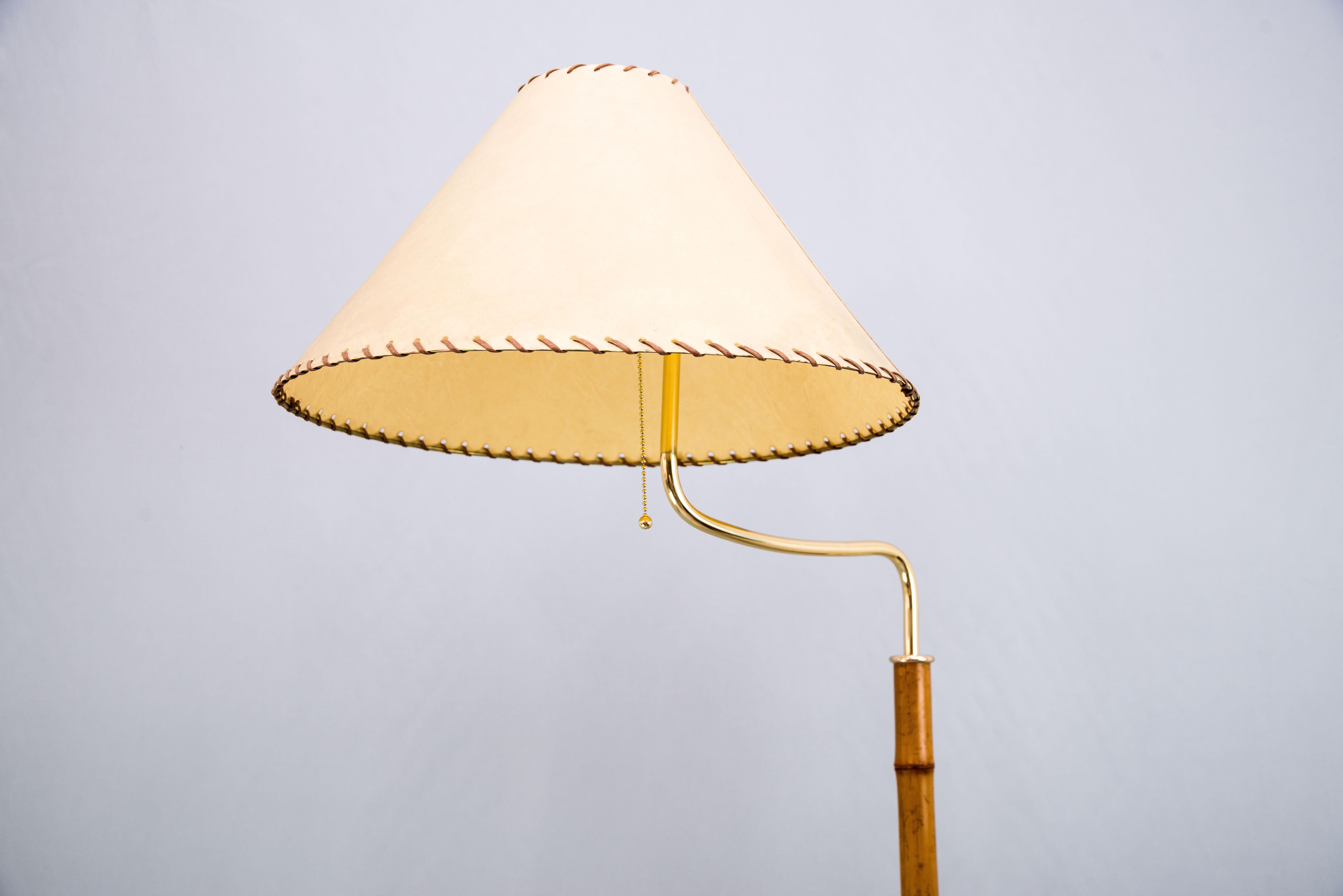 Mid-Century Modern Floor lamp by Josef Frank and executed by J. T. Kalmar Vienna around 1950s