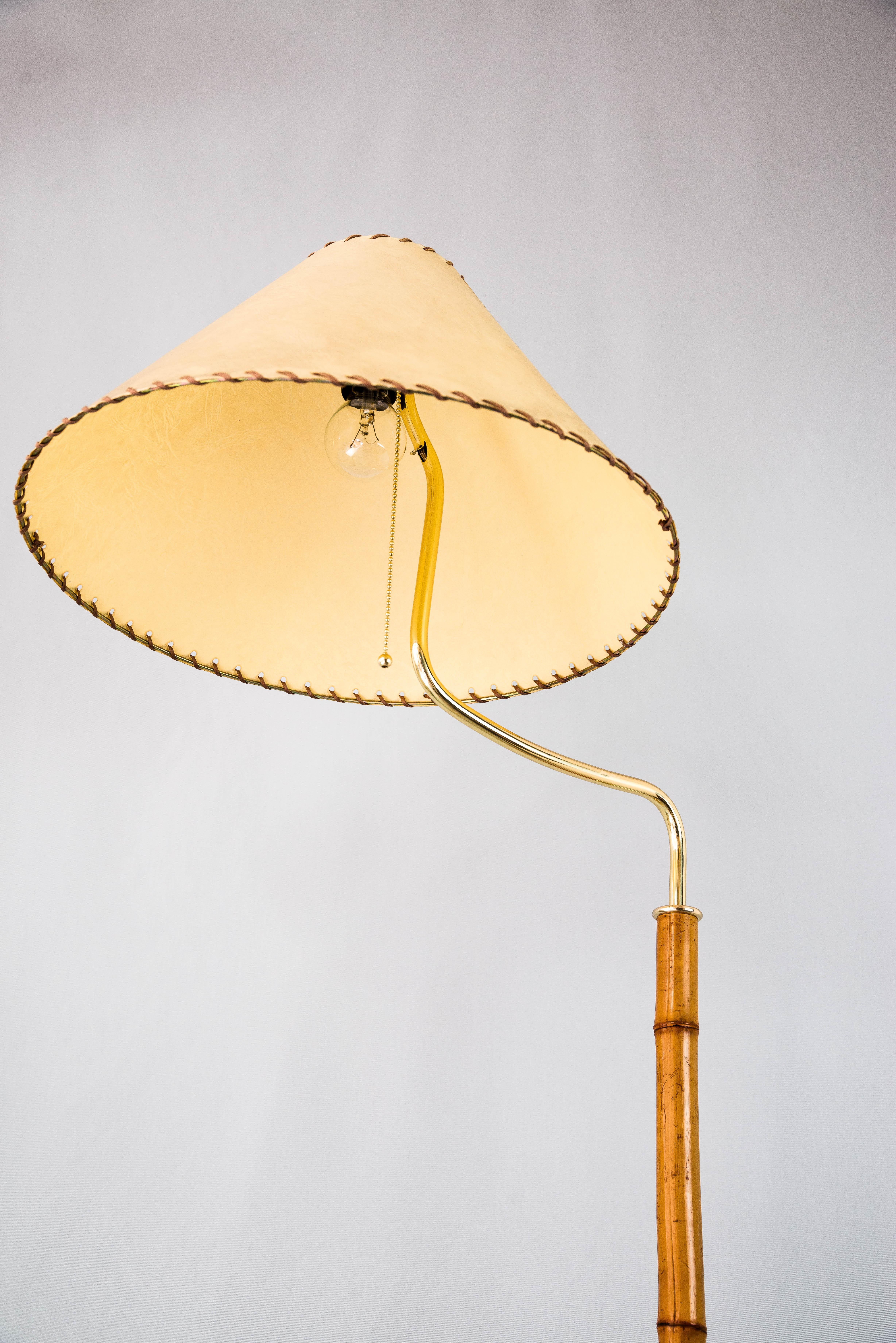 Fabric Floor lamp by Josef Frank and executed by J. T. Kalmar Vienna around 1950s