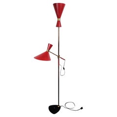 Lampadaire de Julius Théodor Kalmar - Laiton et tôle vernie