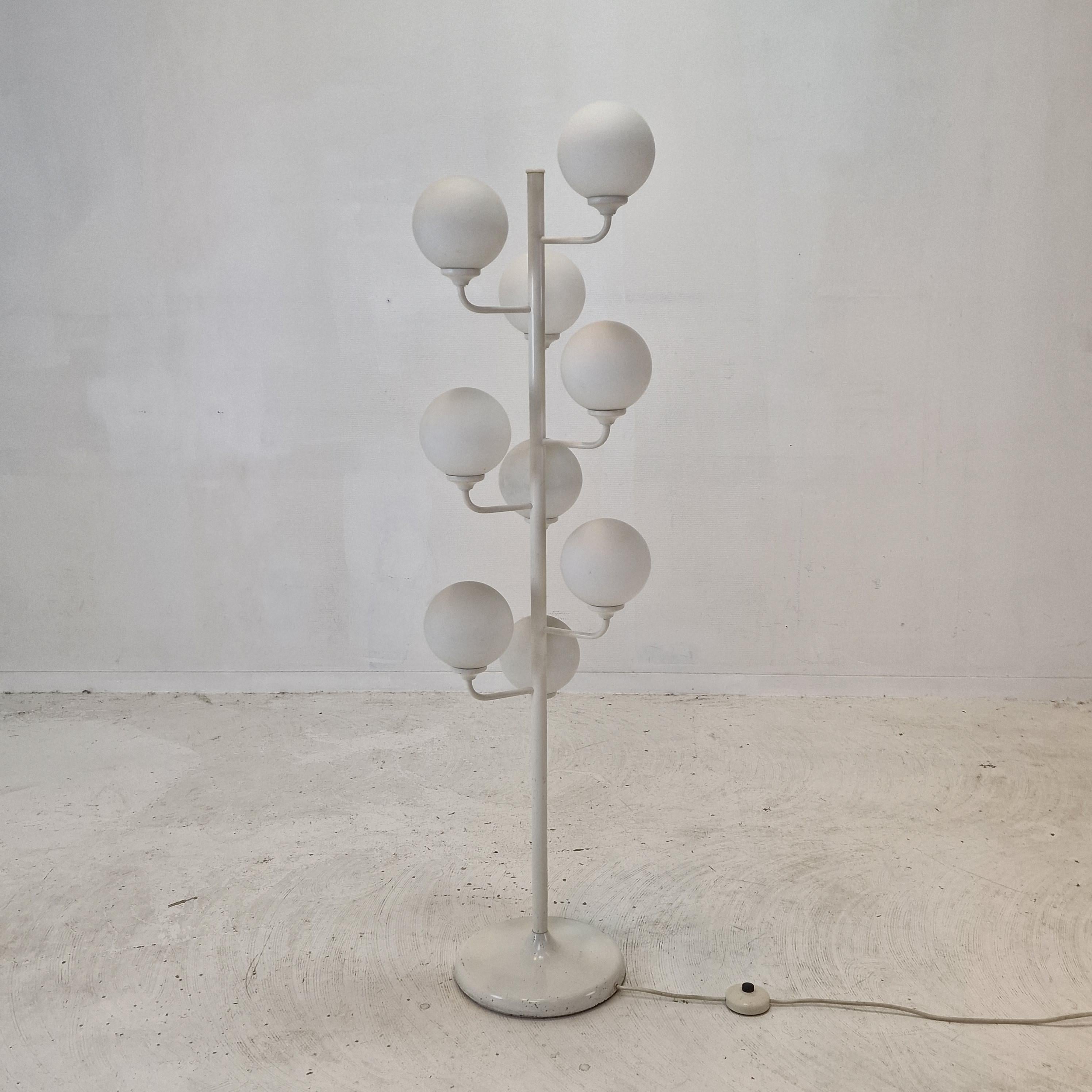 Hand-Crafted Floor Lamp by Kaiser Leuchten, Germany 1980s For Sale