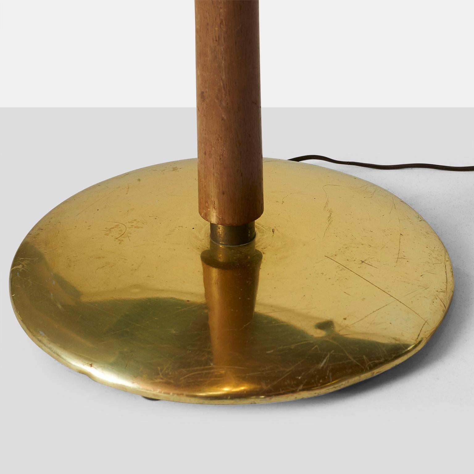 Brass Floor Lamp by Lightolier For Sale