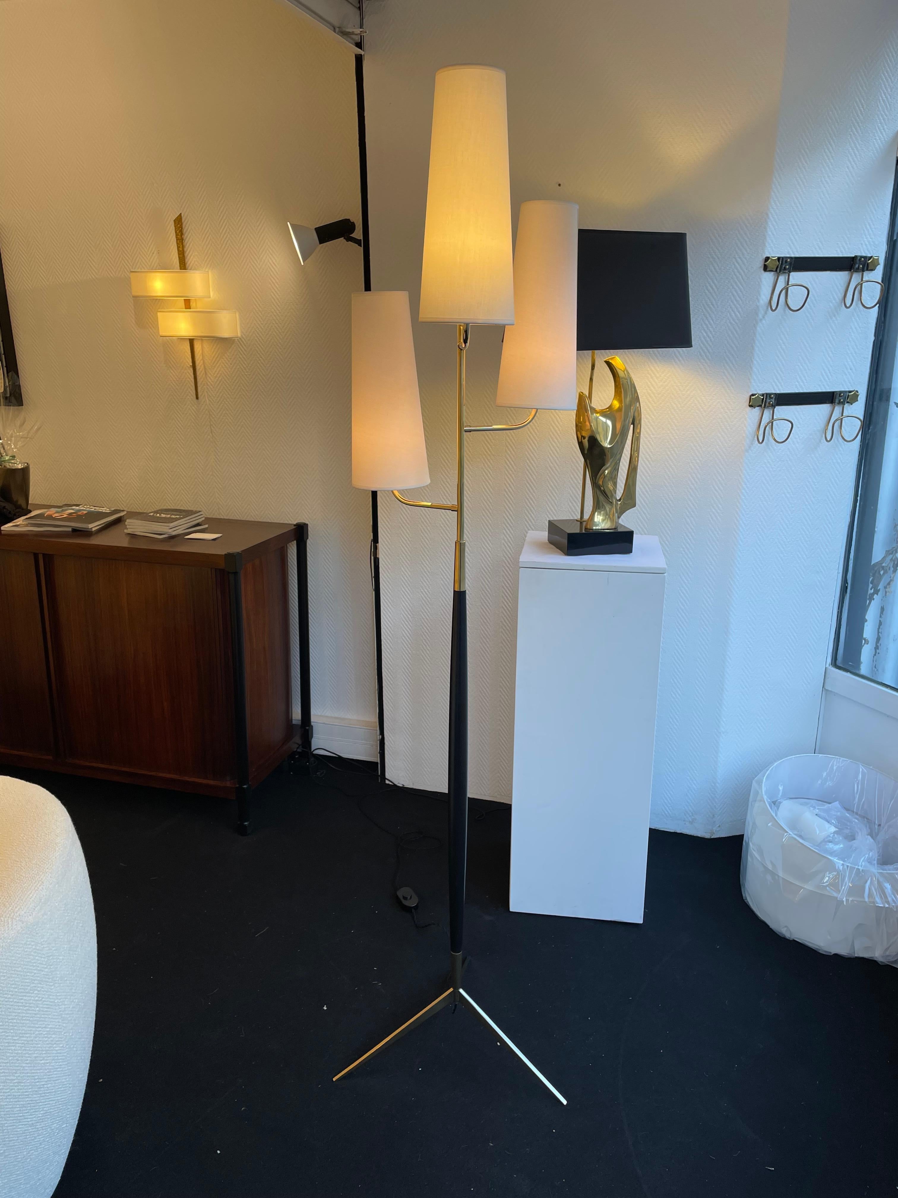Floor lamp by Lunel
 from 1950
Wood and brass.