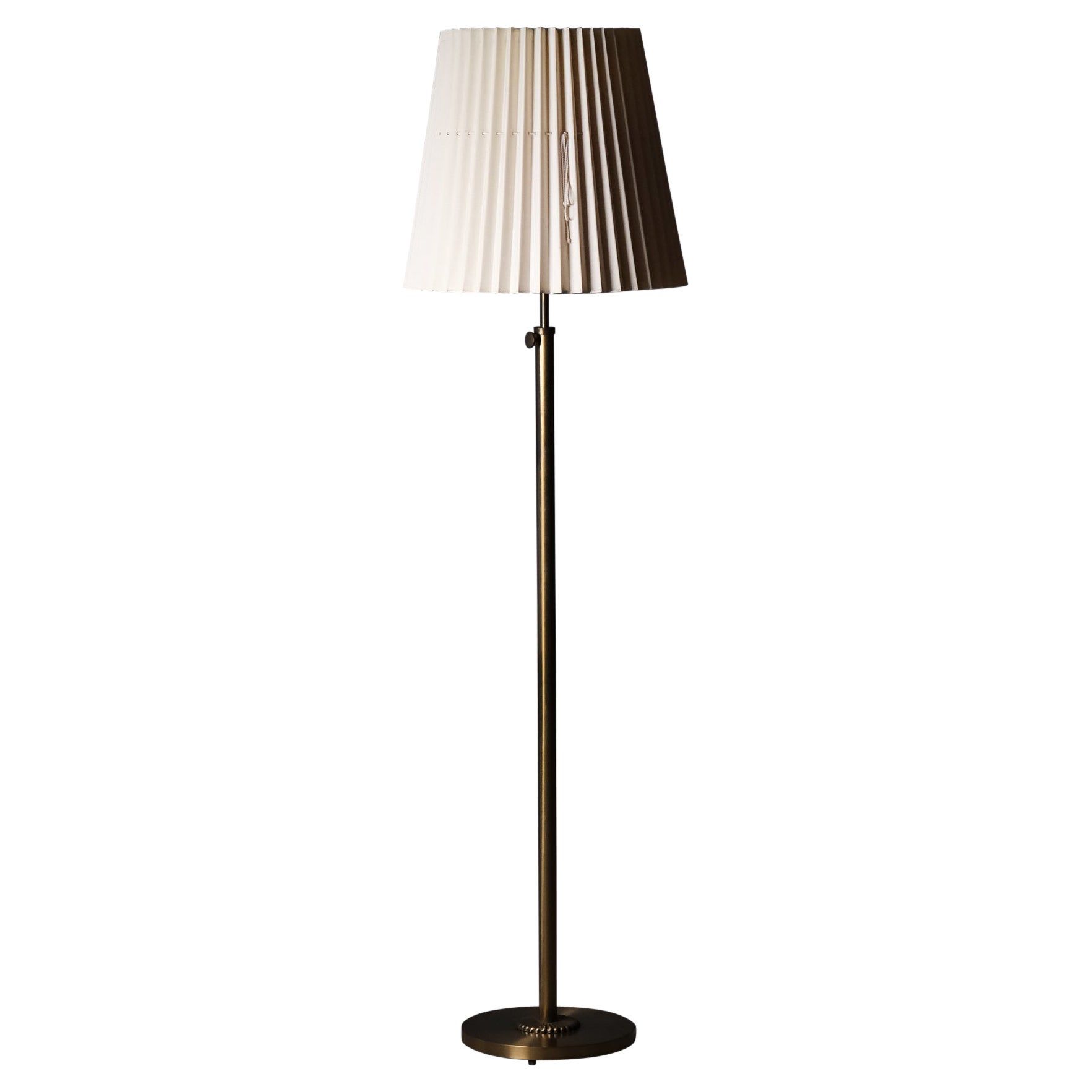 Floor Lamp by Nordiska Kompaniet in Brass, Sweden, 1940s