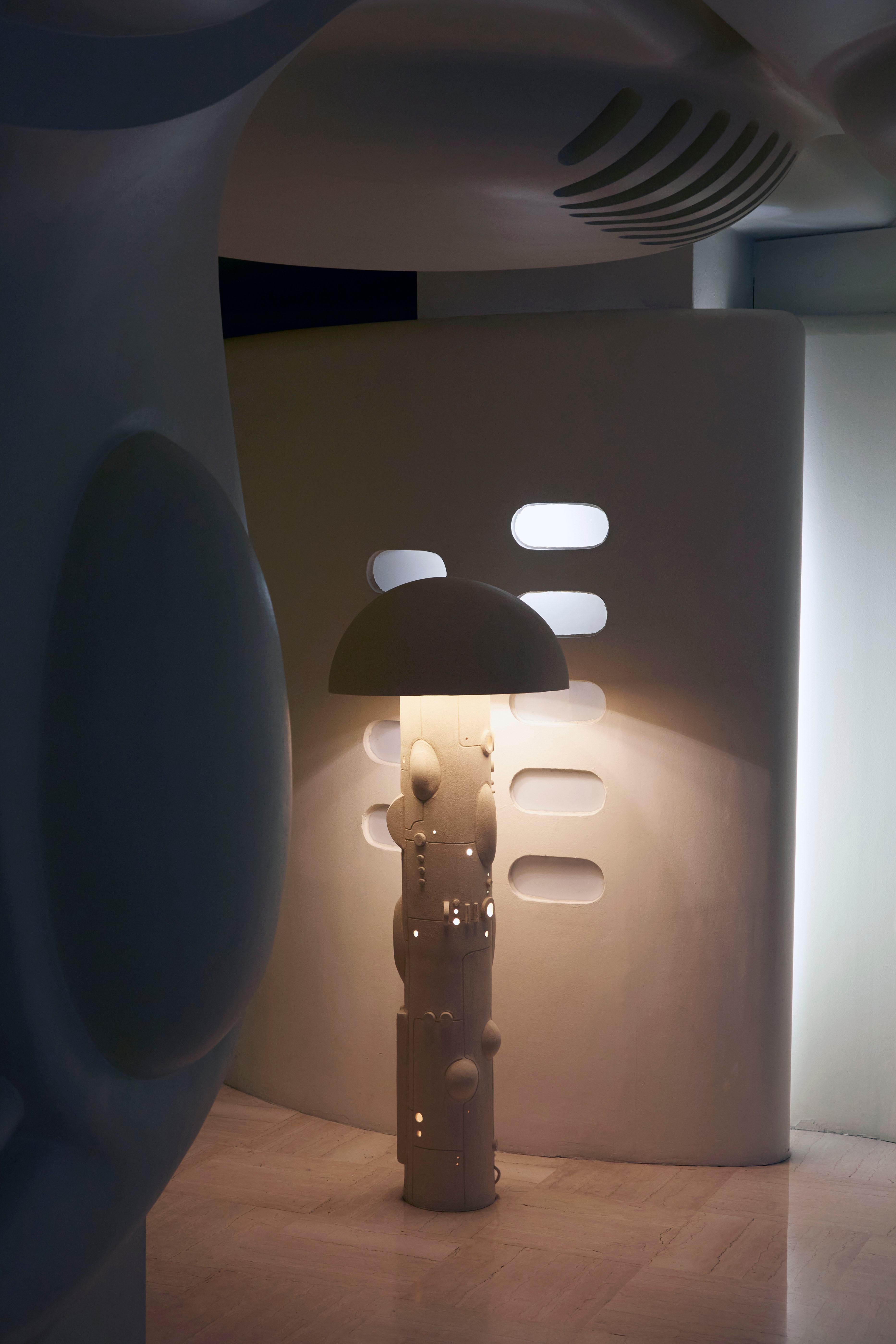 Floor Lamp by Olivia Cognet
Dimensions: Base: D 25 cm, Shade : D 50 x H 150 cm
Materials: Ceramic.


Since moving to Los Angeles in 2016, French artist and designer Olivia Cognet has focused on ceramics as the fertile medium through which she