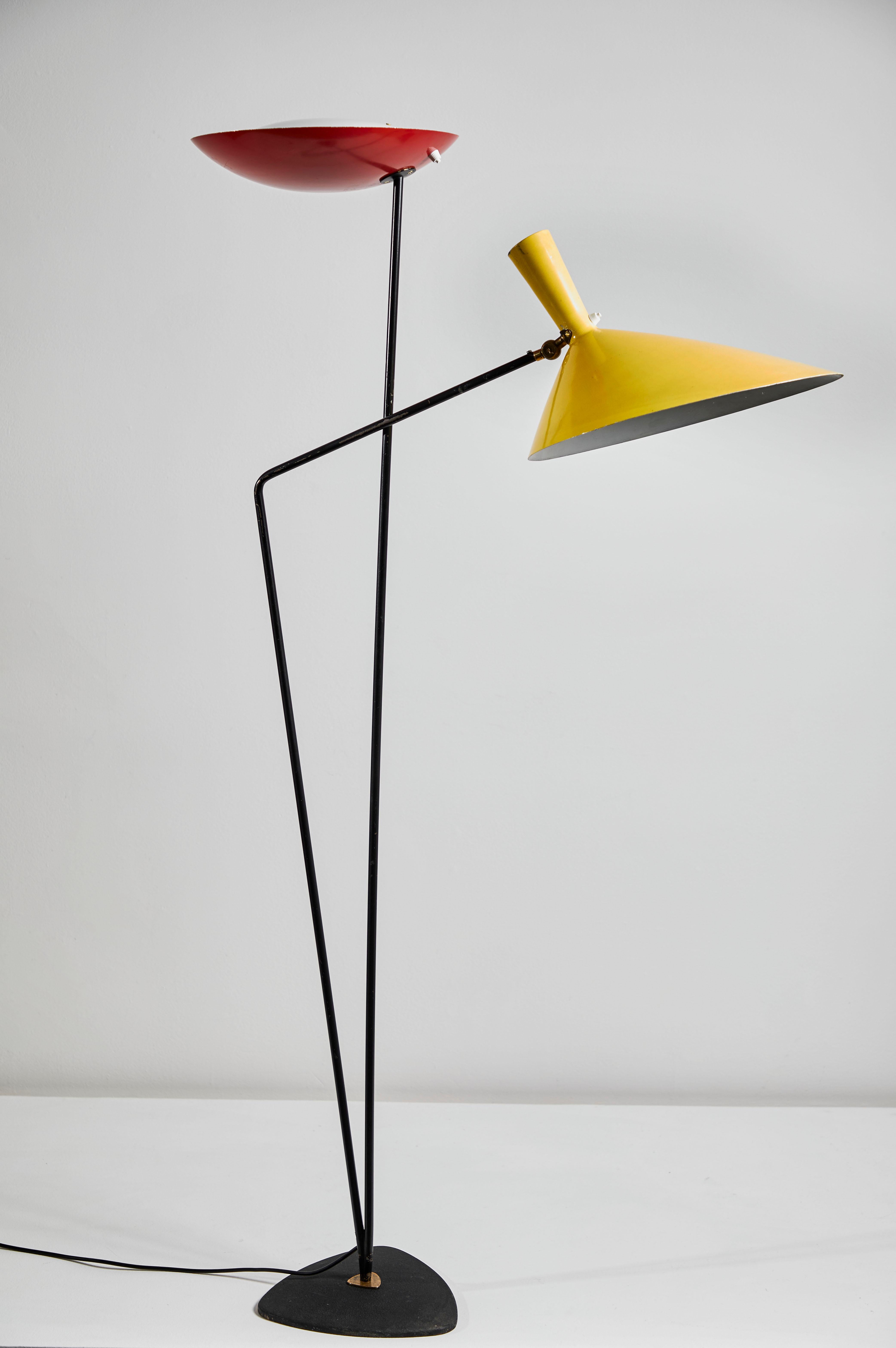 Mid-Century Modern Floor Lamp by Prof. Carl Moor for BAG Turgi Switzerland