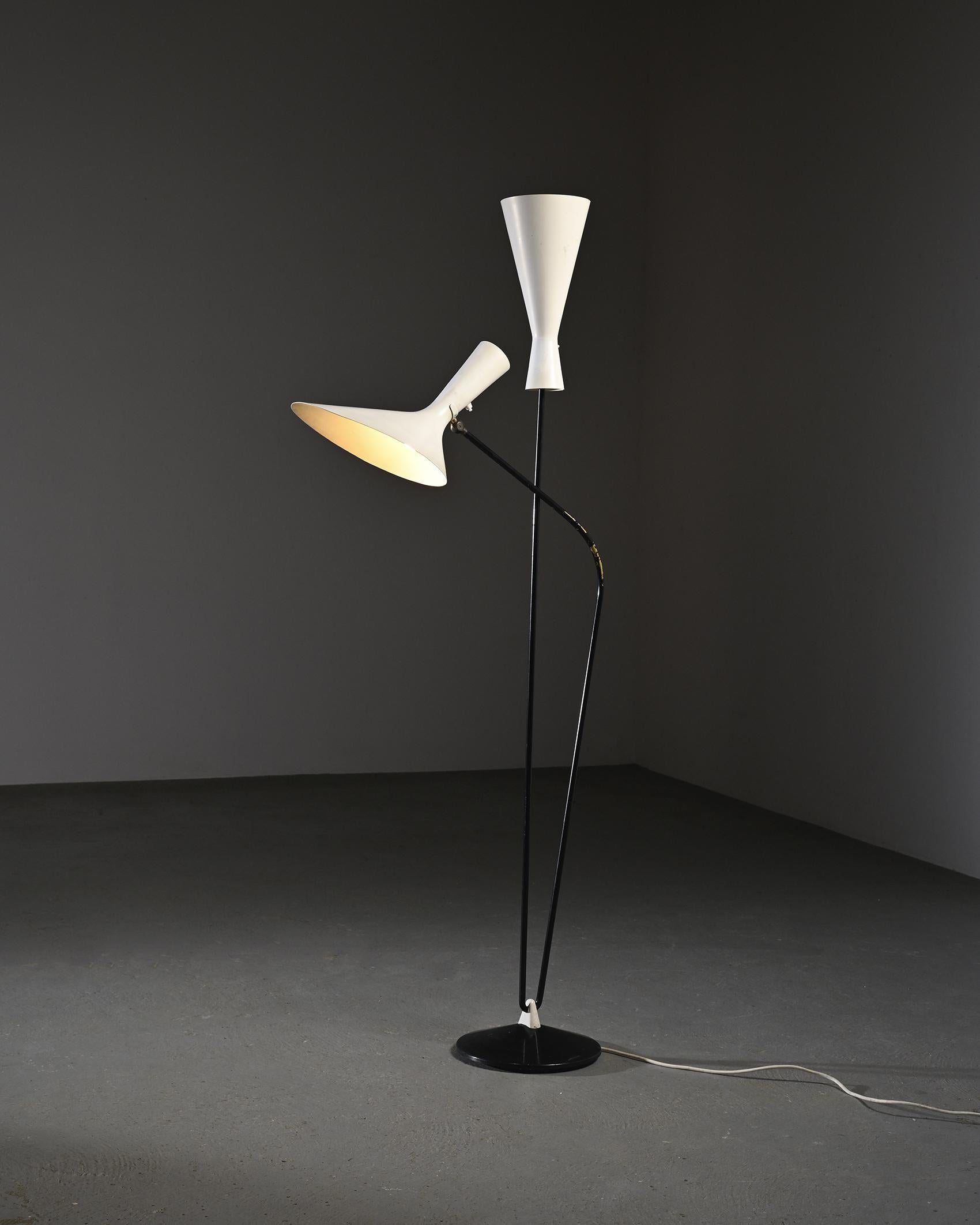 Floor lamp by Professor Carl Moor for Bag Turgi, circa 1949 In Fair Condition In VILLEURBANNE, FR