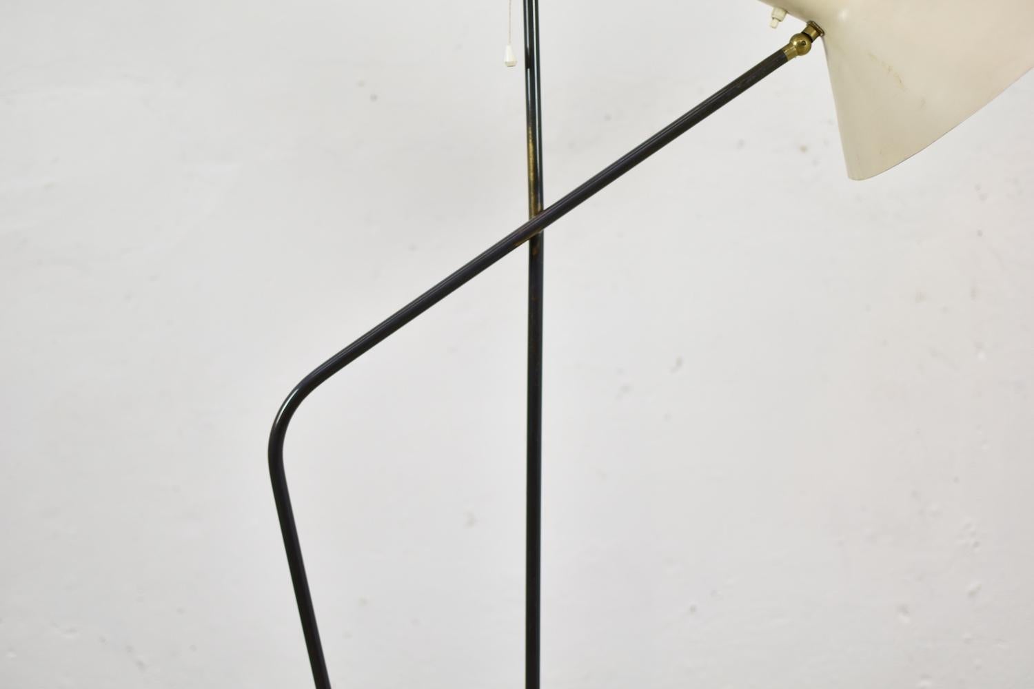 Swiss Floor Lamp by Professor D. Moor for Bag Bronzewaren Fabrik, Switzerland, 1953