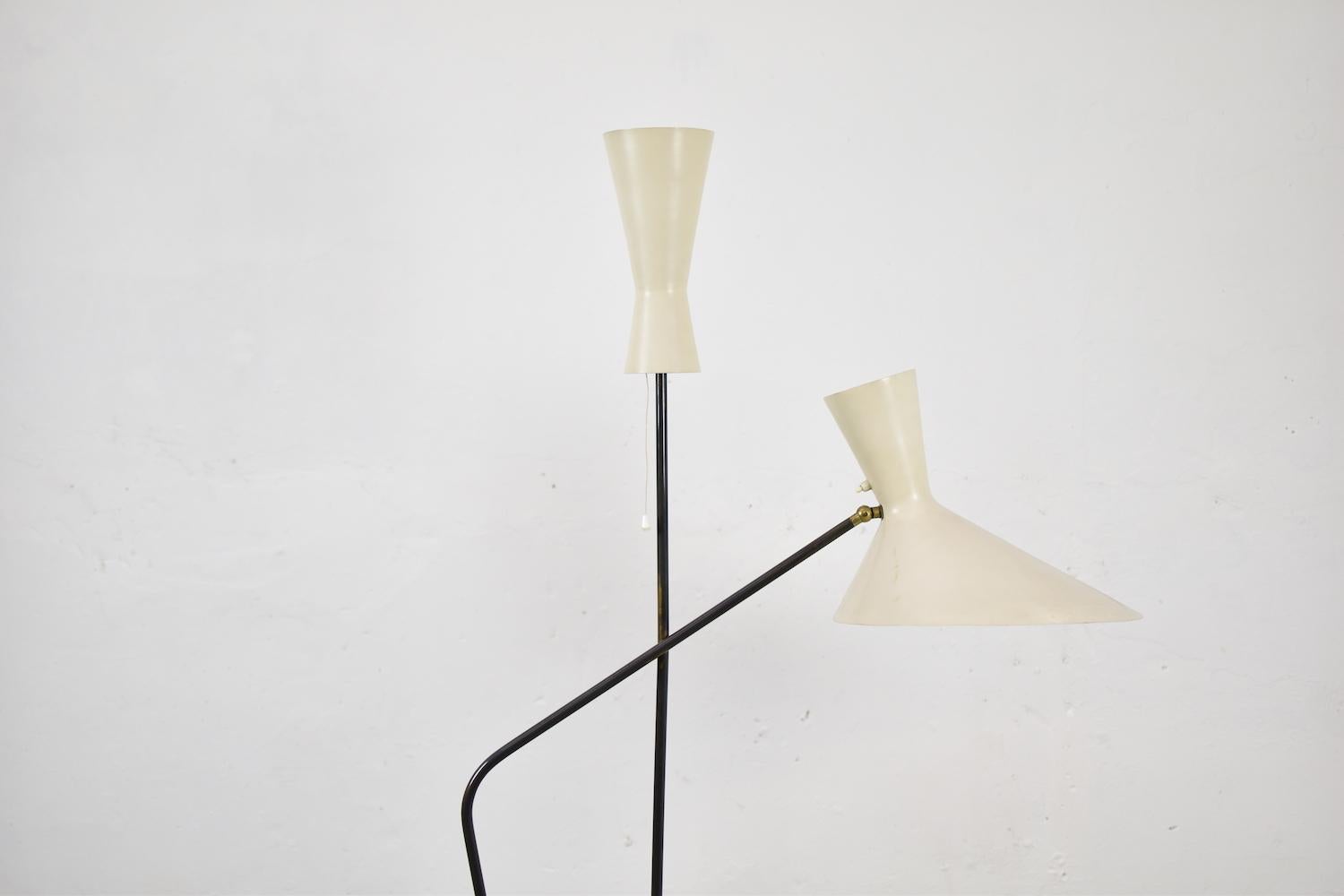 Floor Lamp by Professor D. Moor for Bag Bronzewaren Fabrik, Switzerland, 1953 In Good Condition In Antwerp, BE