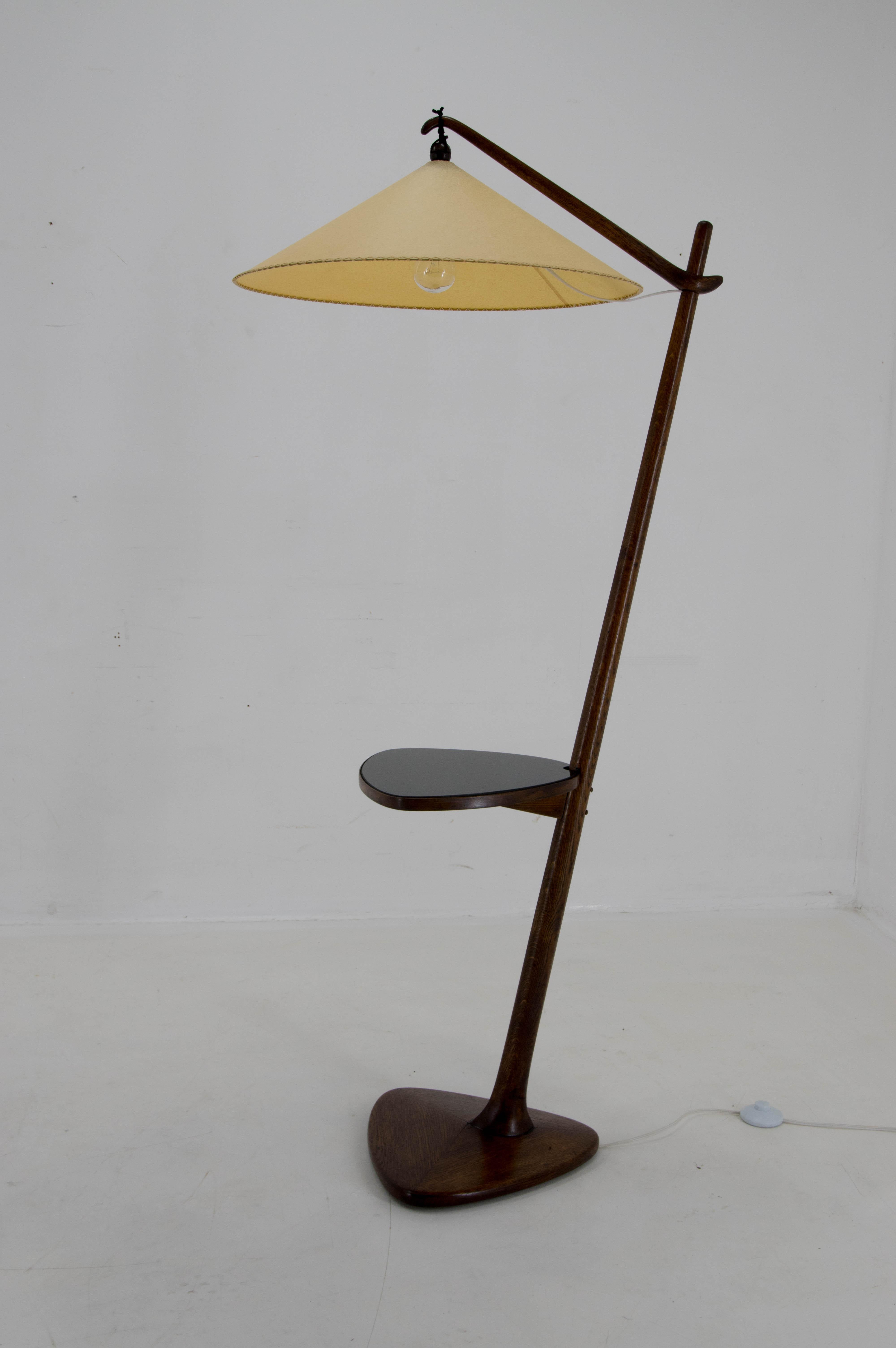 Art Deco Floor Lamp by Rada for Krasna Jizba, Czechoslovakia, 1940s For Sale