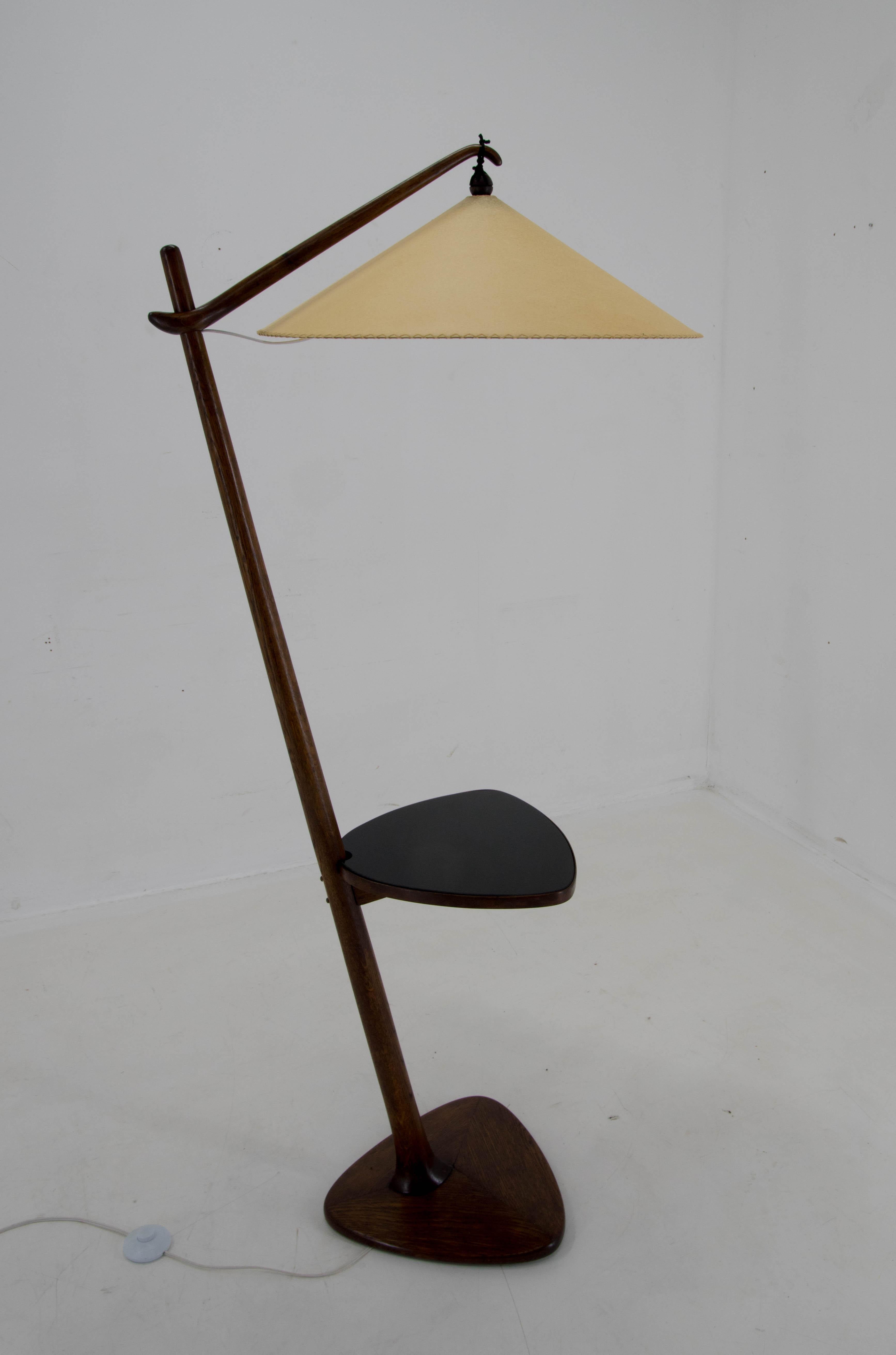 Mid-20th Century Floor Lamp by Rada for Krasna Jizba, Czechoslovakia, 1940s For Sale