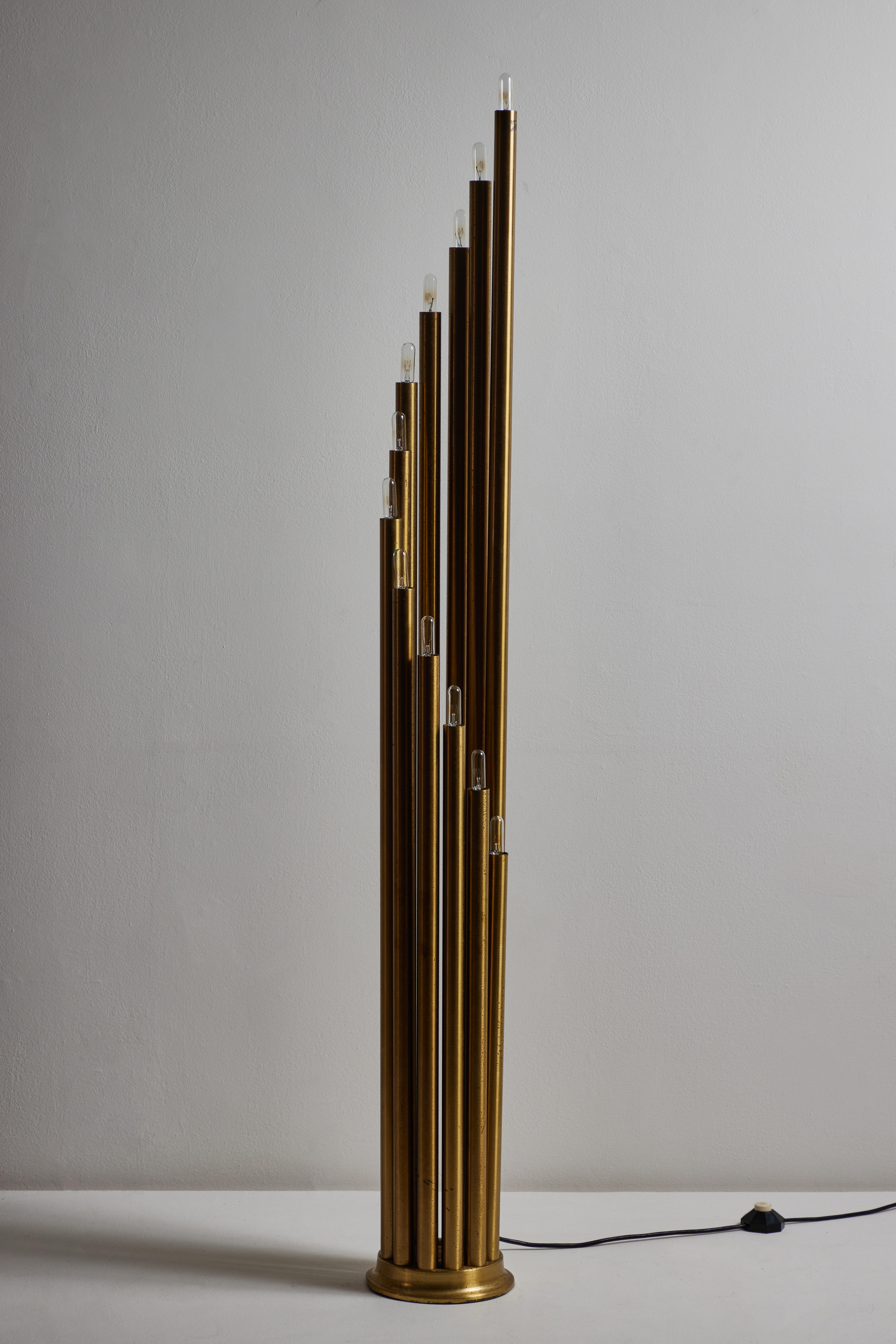 Brass Floor Lamp by Reggiani For Sale