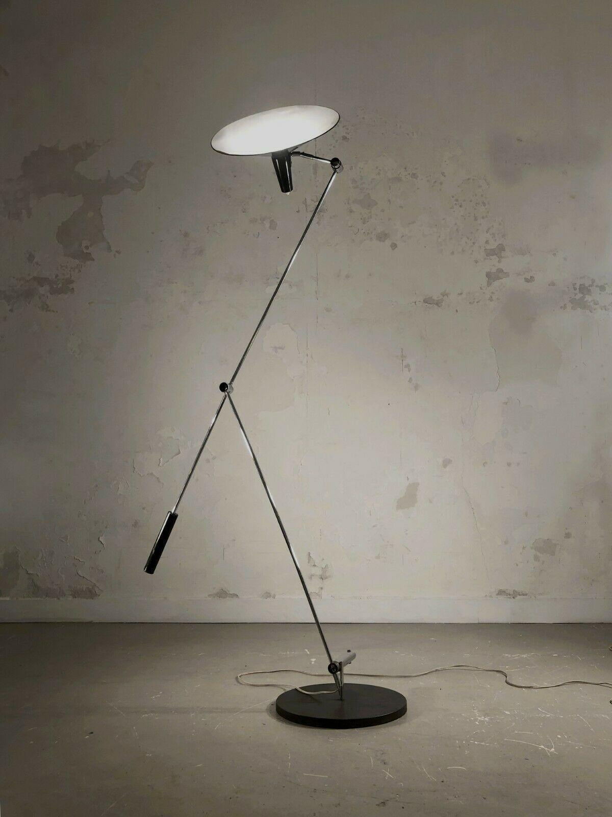 Cast A MID-CENTURY-MODERN FLOOR LAMP by RICO & ROSEMARIE BALTENSWEILER, Swiss 1950 For Sale