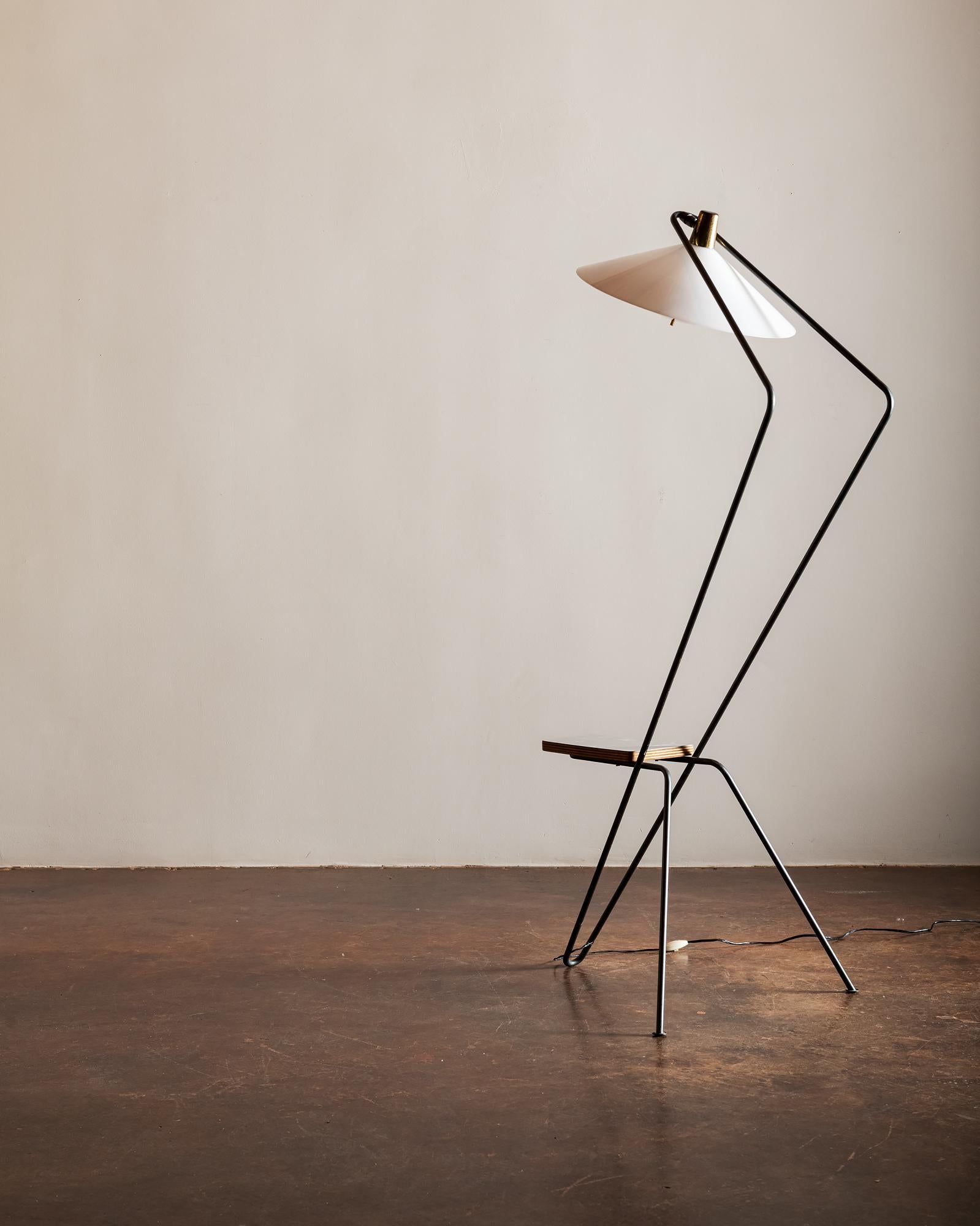 French Floor Lamp by Robert Mathieu, France, 1950s