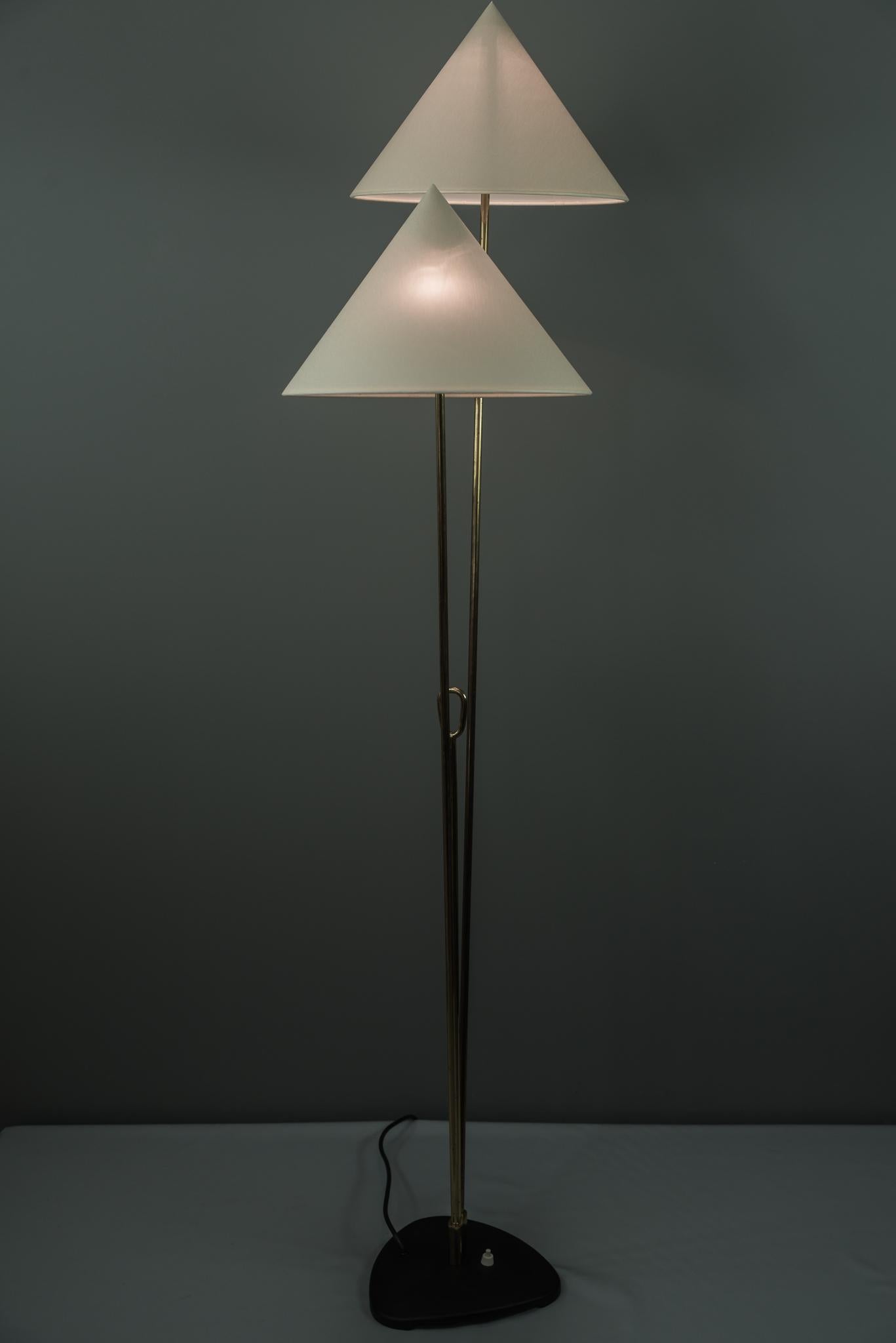Floor Lamp by Rupert Nikoll, Brass Black Cast Metal, Austria, 1960 3