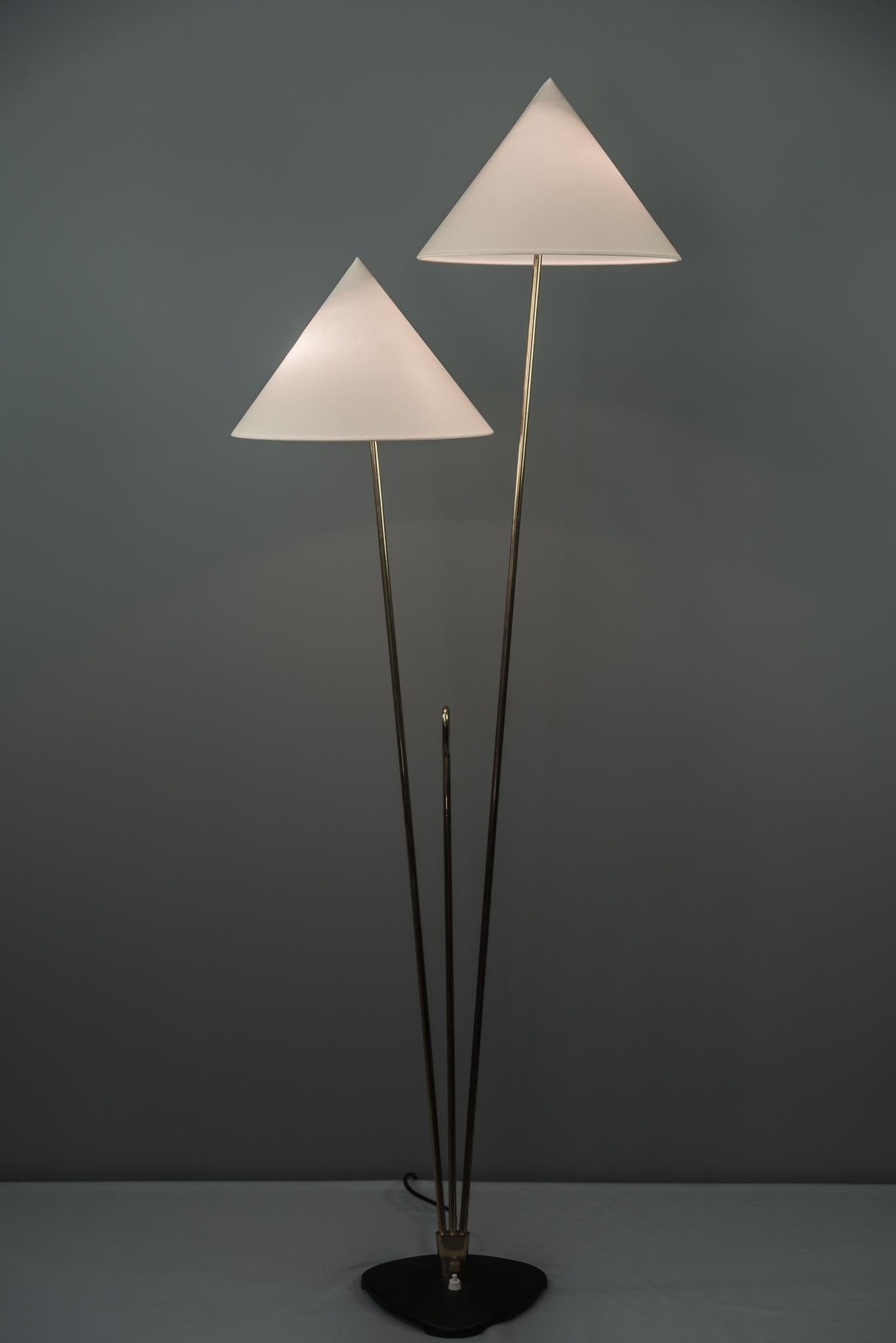 Floor Lamp by Rupert Nikoll, Brass Black Cast Metal, Austria, 1960 4