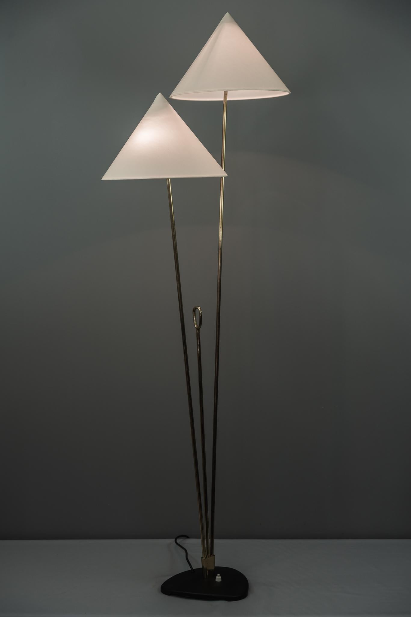 Floor Lamp by Rupert Nikoll, Brass Black Cast Metal, Austria, 1960 5